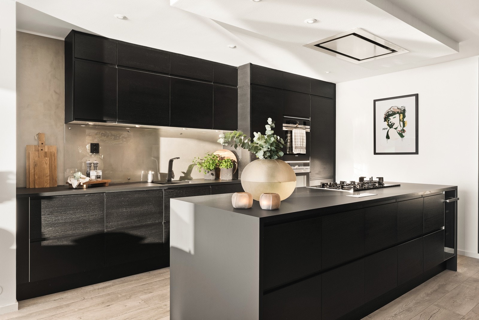 Integrerte hvitevarer som bla. en kombiovn og en dampovn. Galleribilde