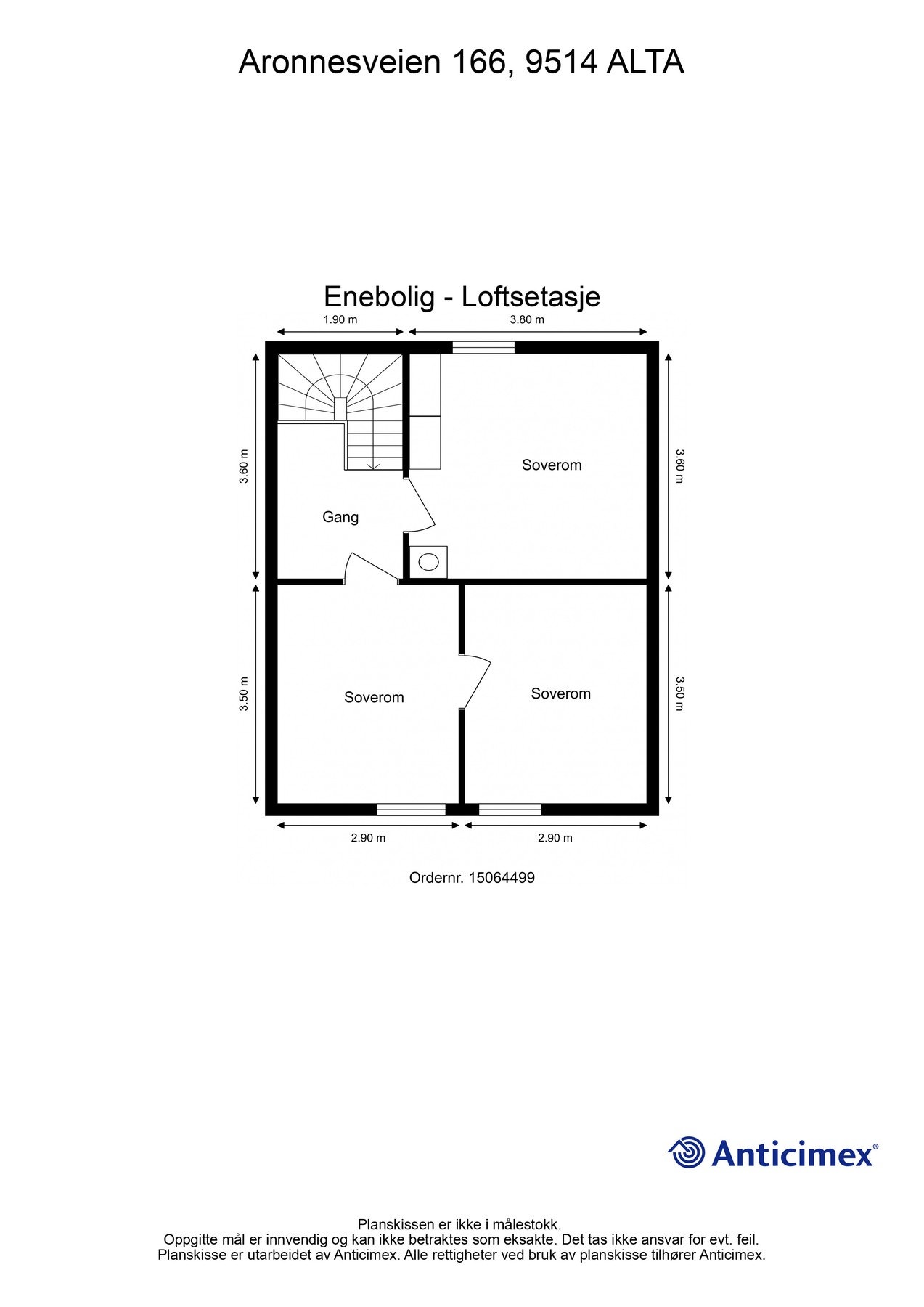 Plantegning loft Galleribilde