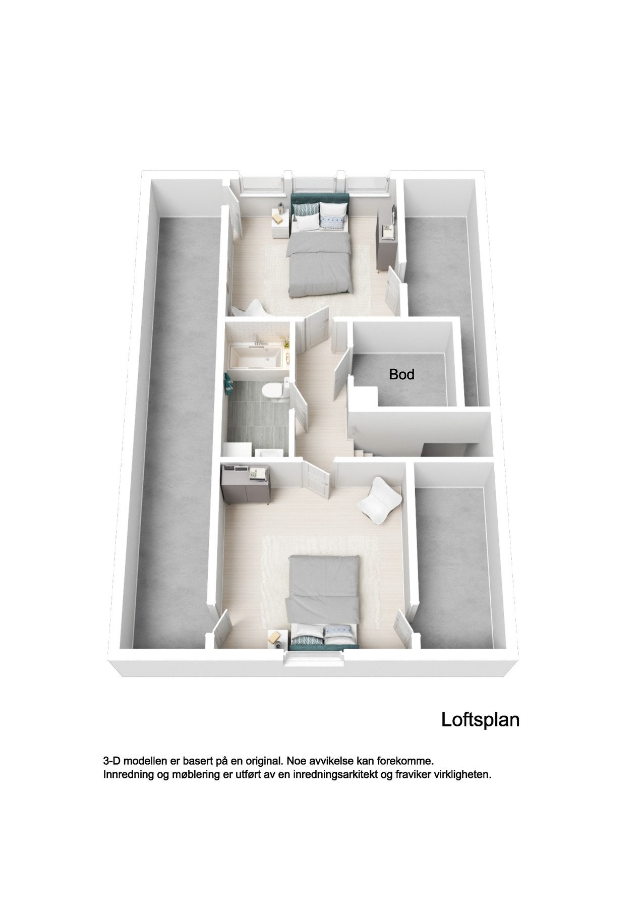 Plantegning loft Galleribilde