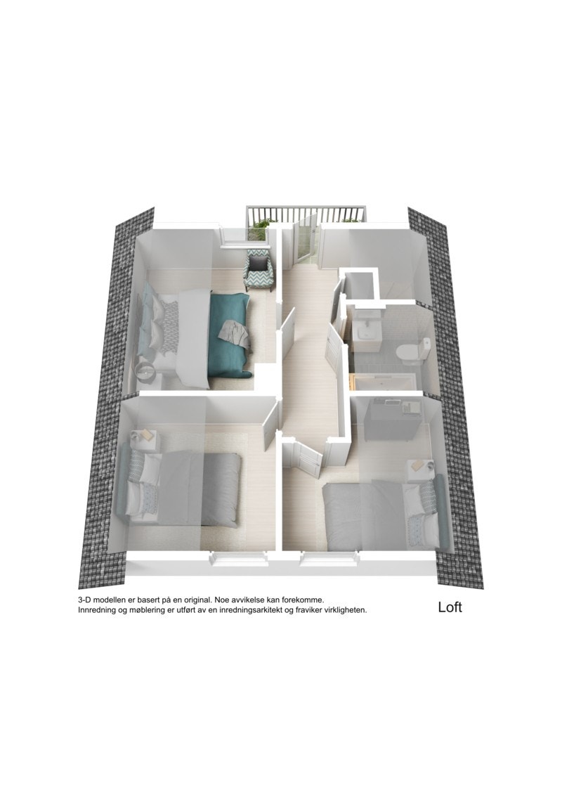 3D - Plantegning loft Galleribilde
