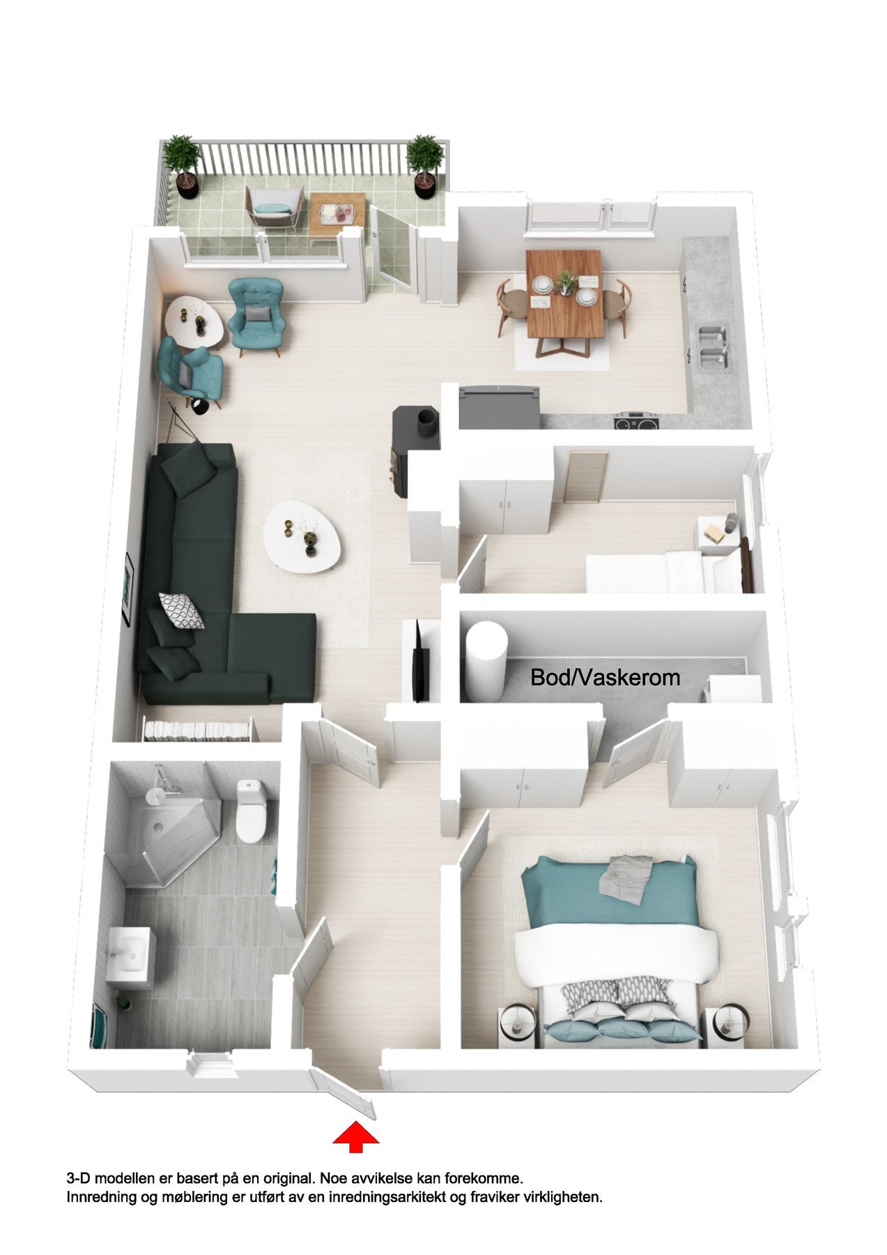 Plantegning 3D Galleribilde