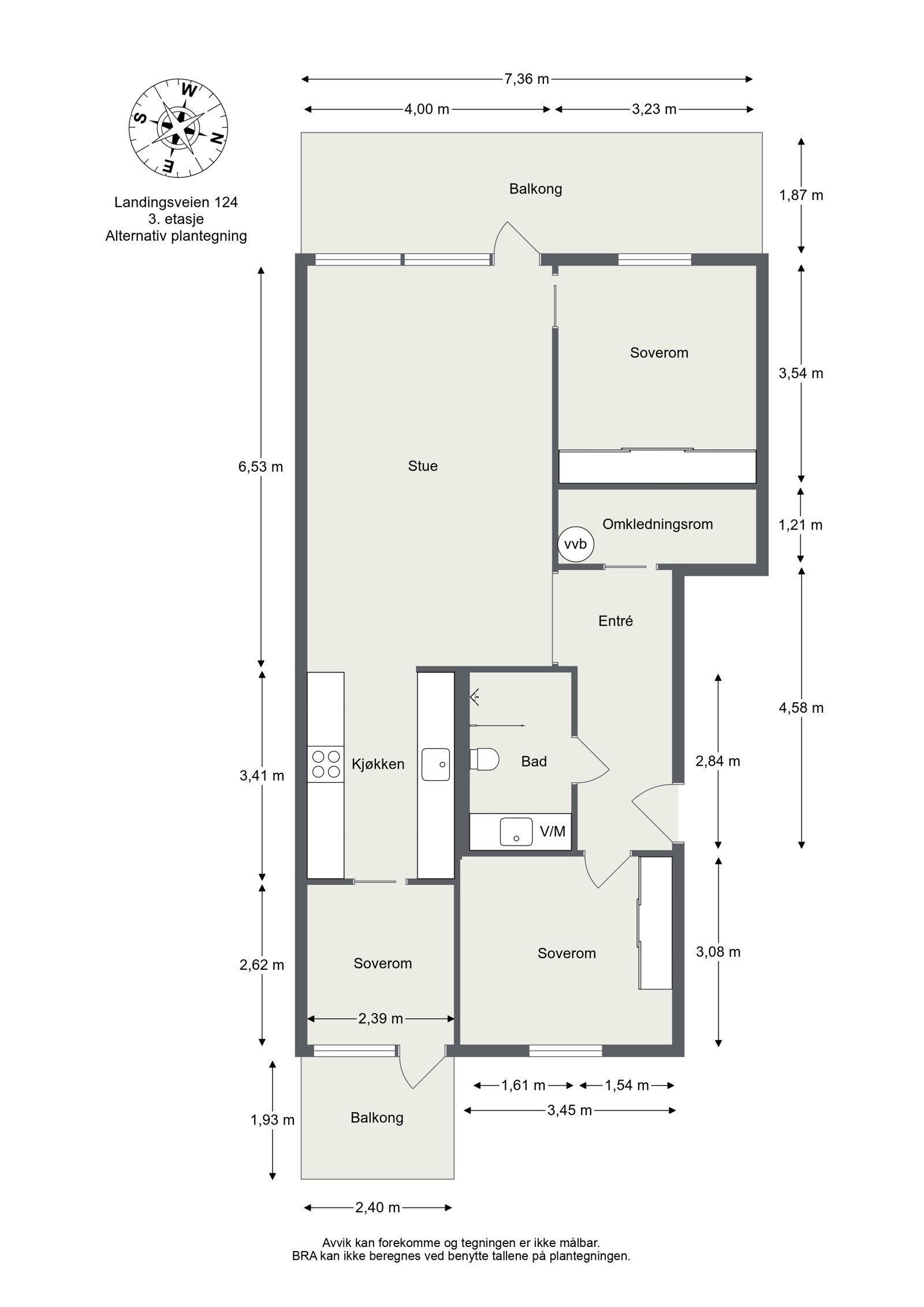 Alternativ plantegning. Galleribilde