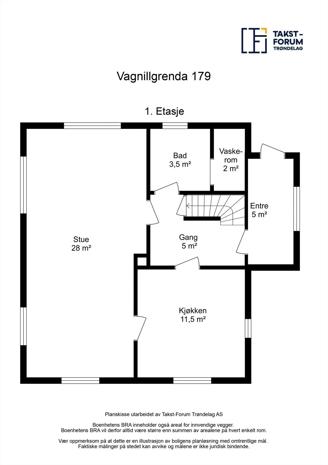 Planskisse hovedetasje. Galleribilde