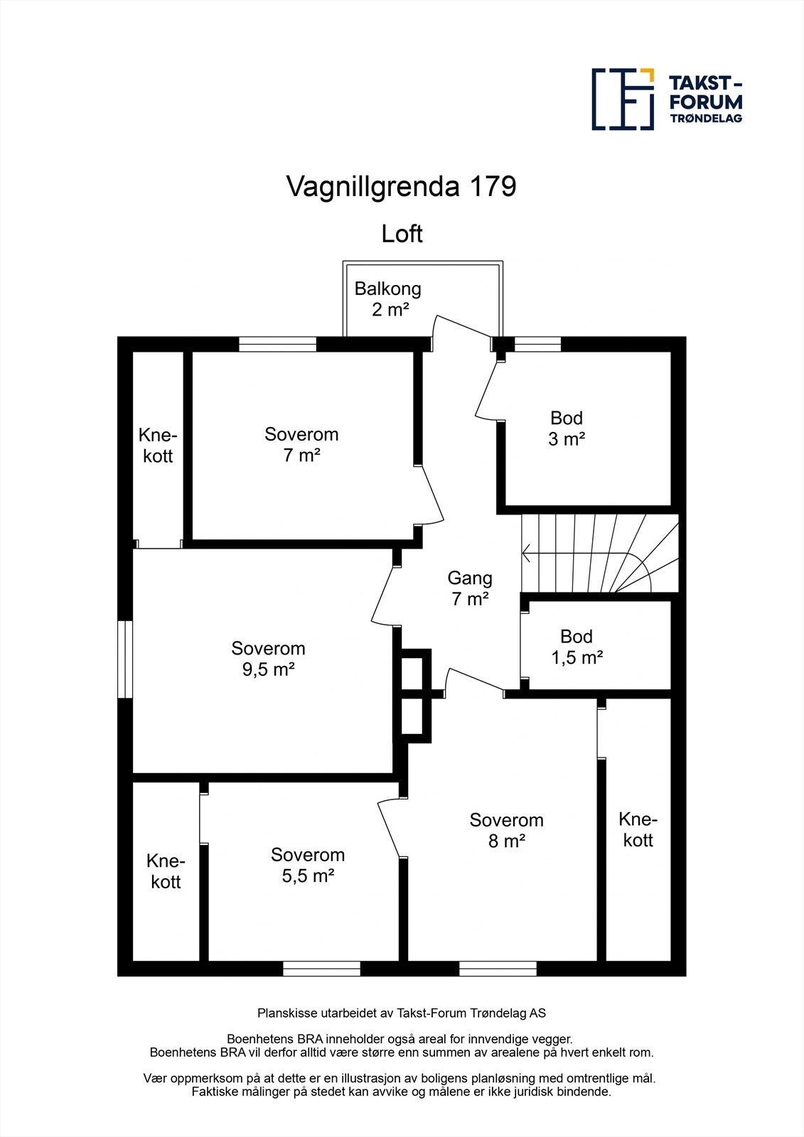 Planskisse loftetasje. Galleribilde