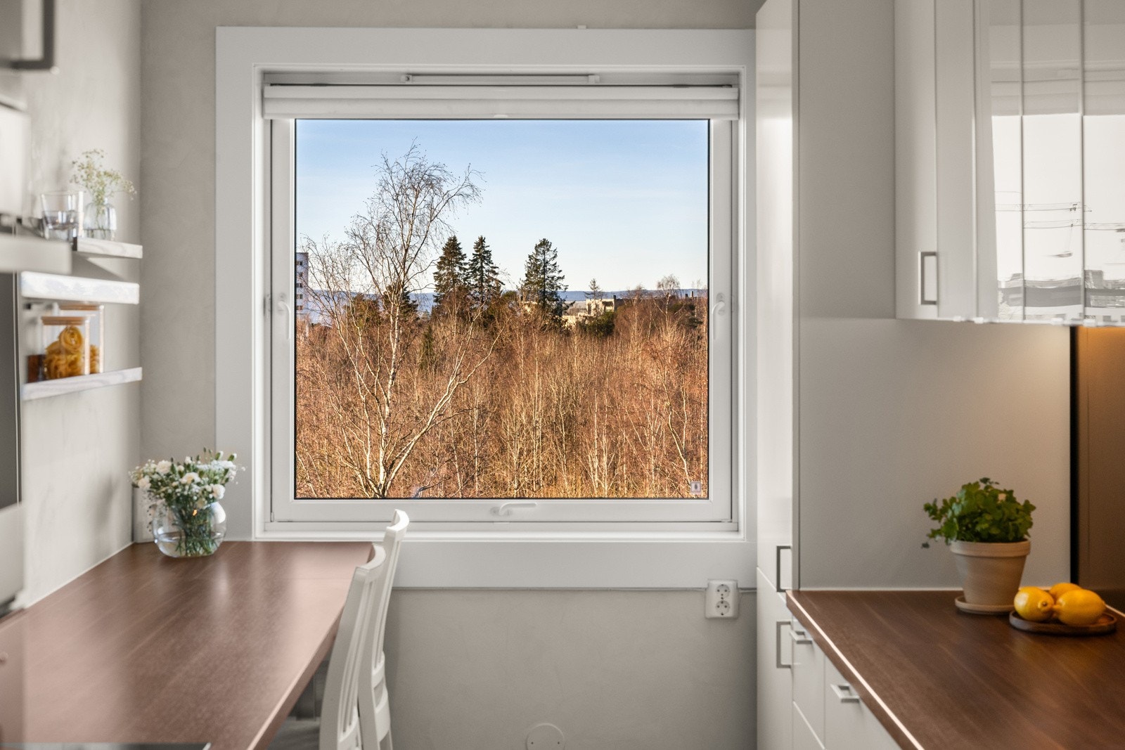 Flott utsyn også fra kjøkkenet. Galleribilde