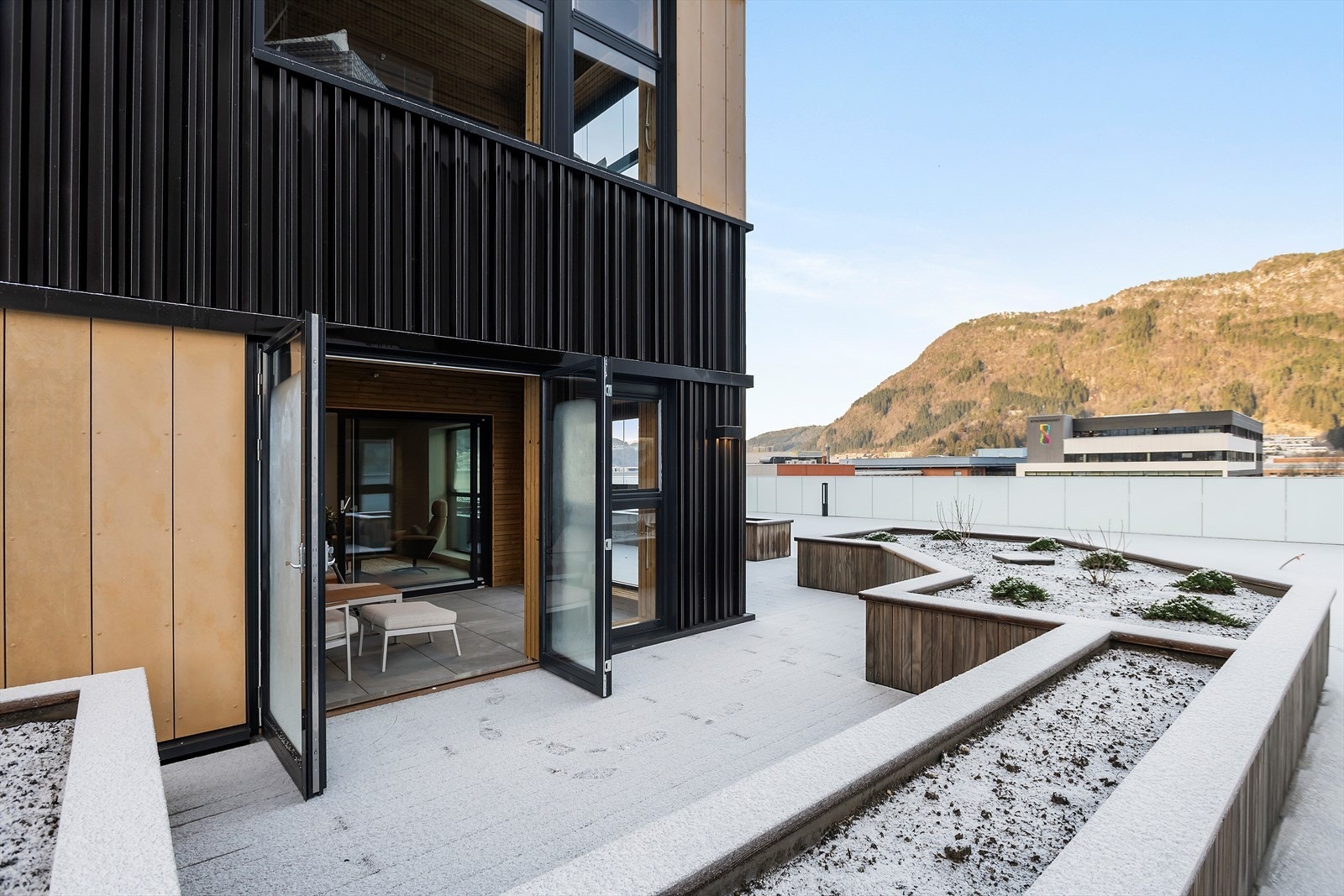 Utgang til privat terrasse Galleribilde