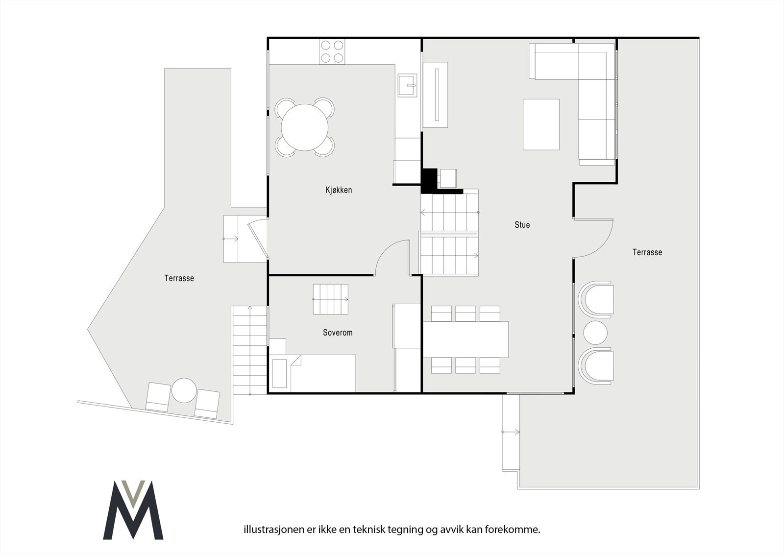 2D Planskisse - 2. + 2,5. etg. Galleribilde