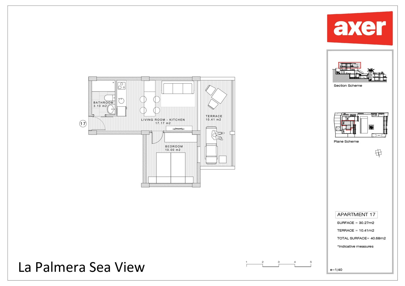 Leilighet 17 - terrasse med havutsikt Galleribilde