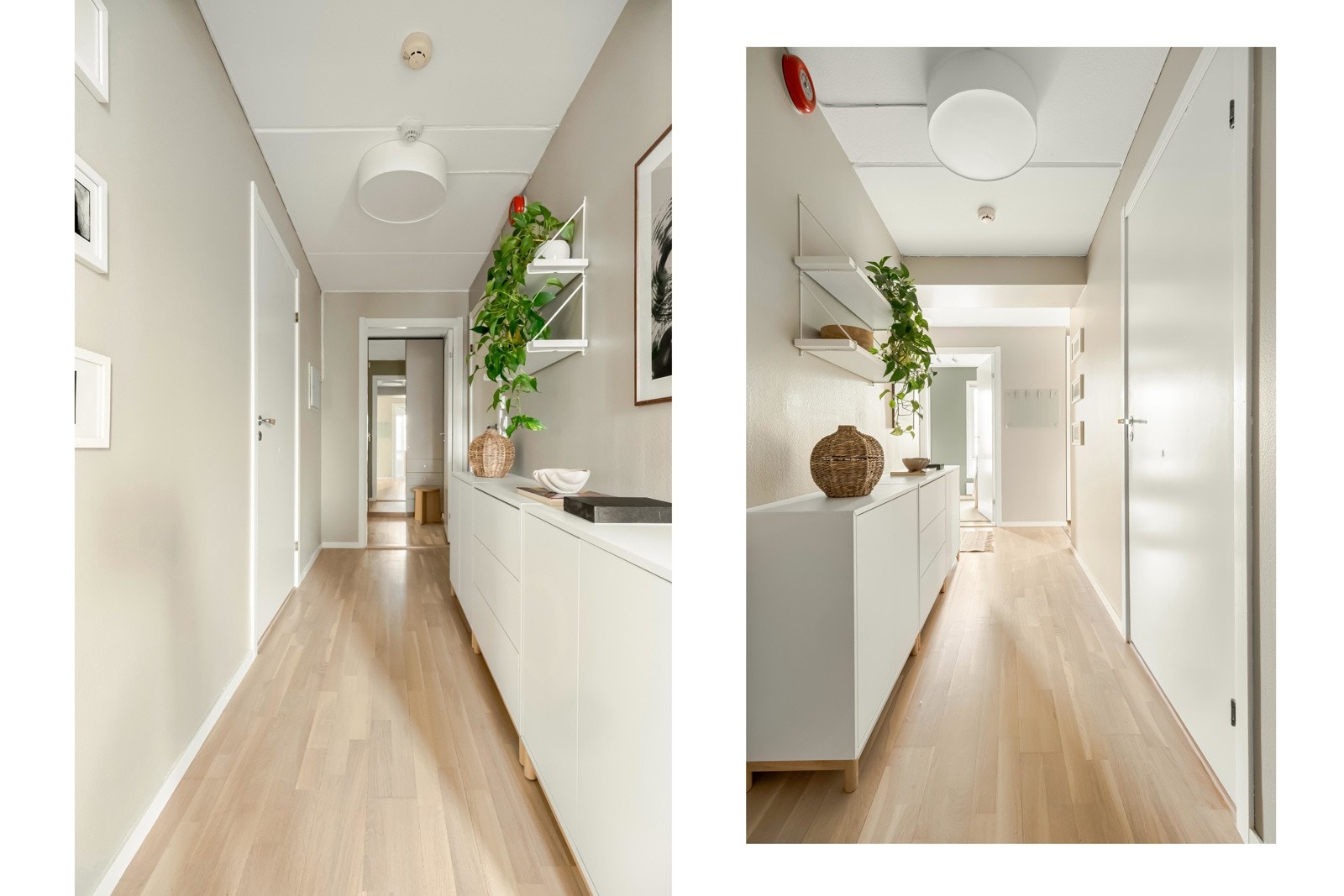 Det er også bra med oppbevaringsplass i gangen på vei til soverommene. Galleribilde