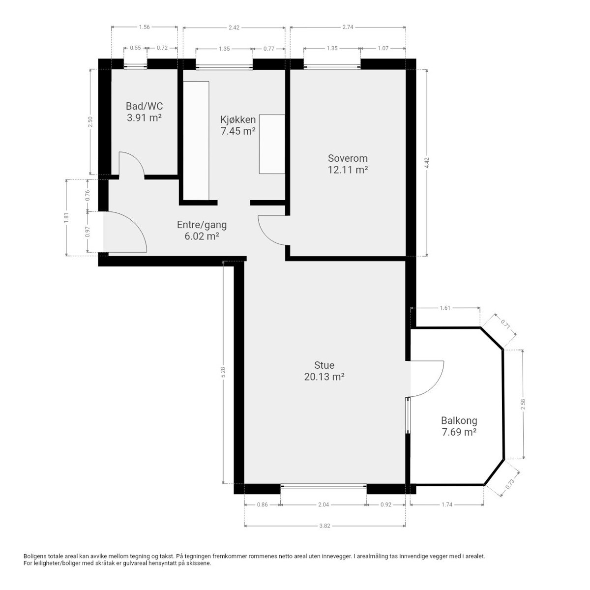 Leiligheten ligger i en høy 1. etasje med god planløsning. Galleribilde