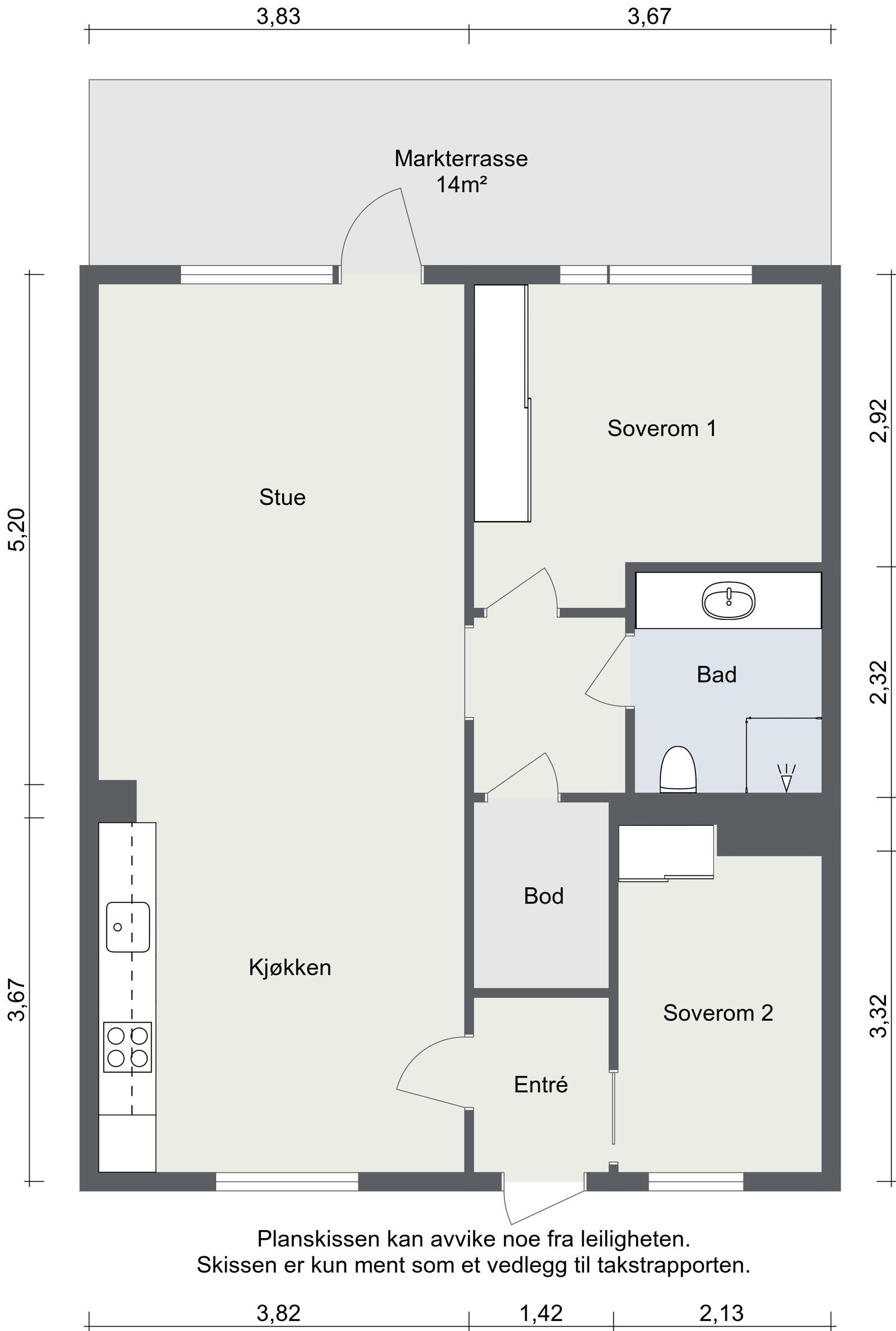 La oss starte med plantegningen så du får orientert deg. Galleribilde