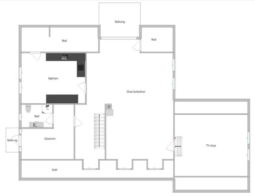 Planskisse 2. etasje Galleribilde