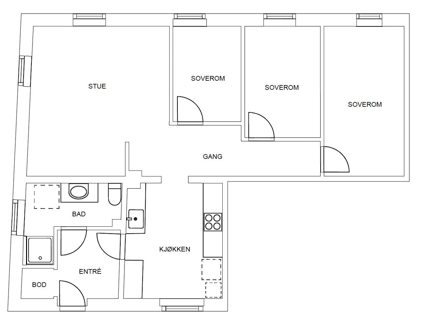 Plantegning av leiligheten Galleribilde