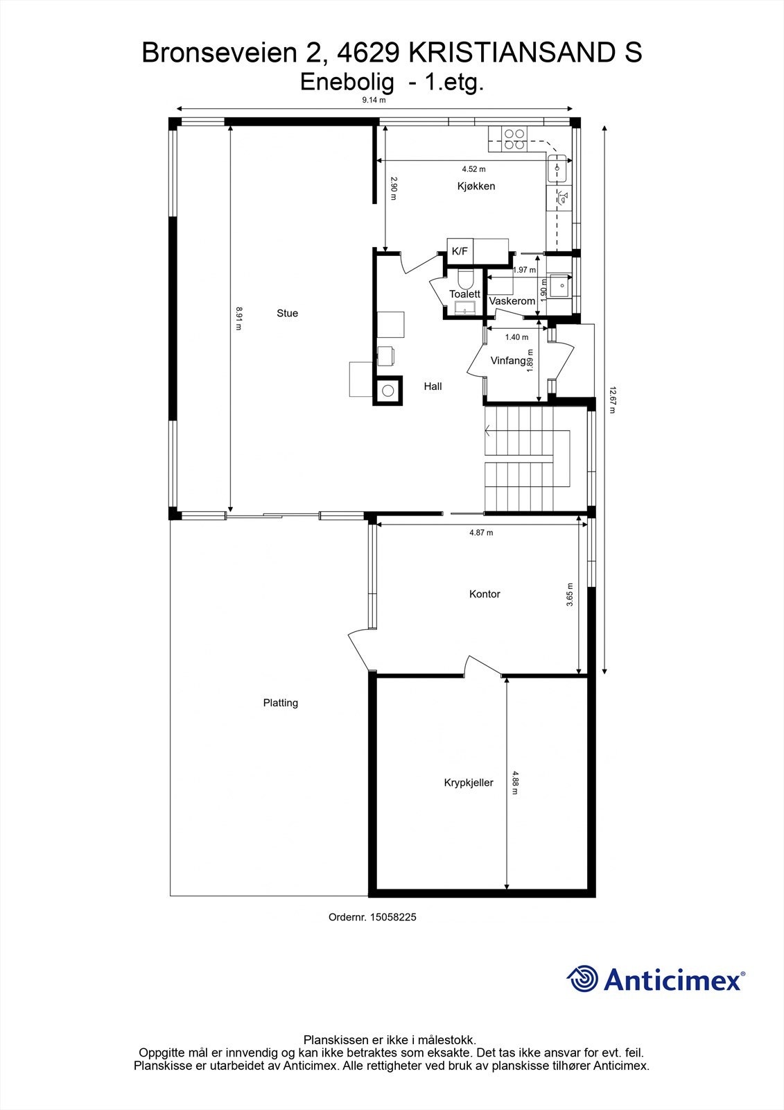 Plantegning - 1. etg Galleribilde