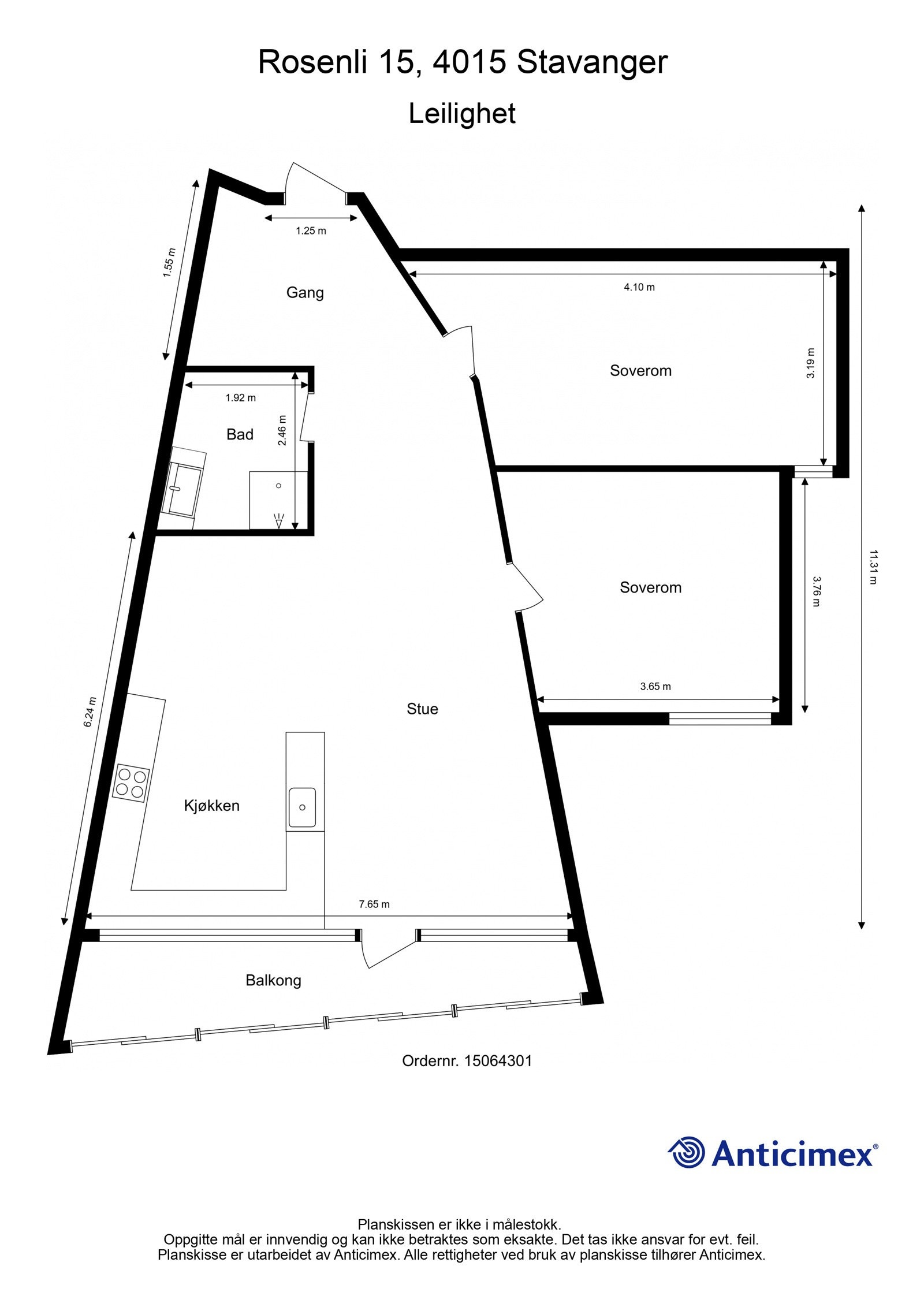 Plantegning - 13.etg. Galleribilde