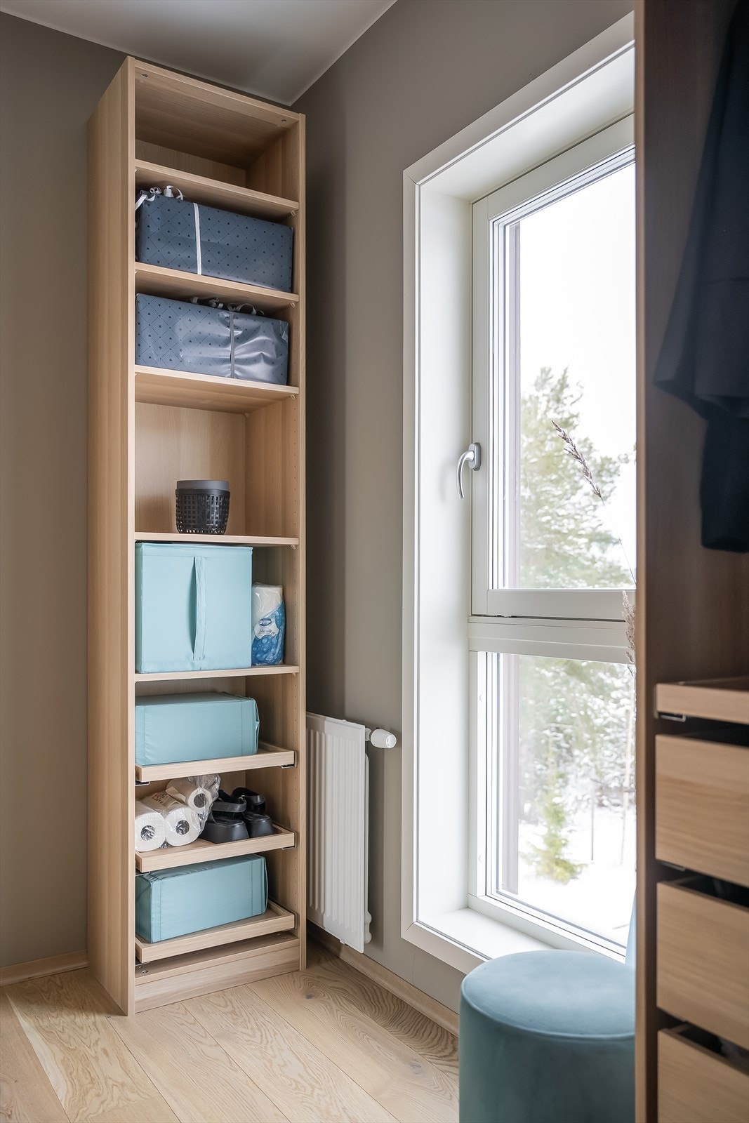 Garderobeløsning medfølger handelen. Galleribilde