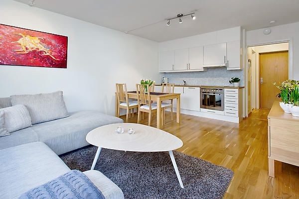 Åpen stue/kjøkken løsning. Galleribilde