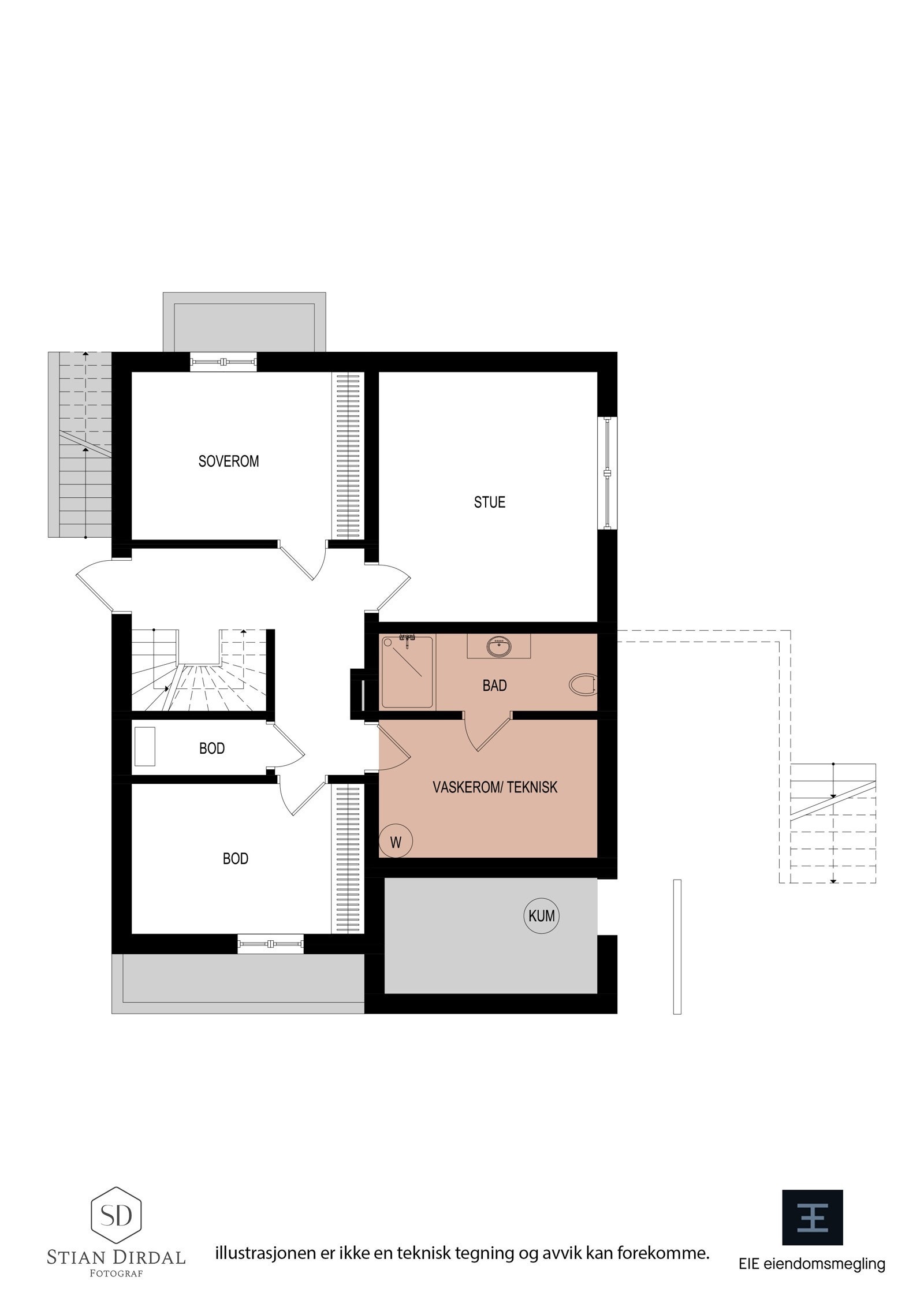 Plantegning U. etg Galleribilde