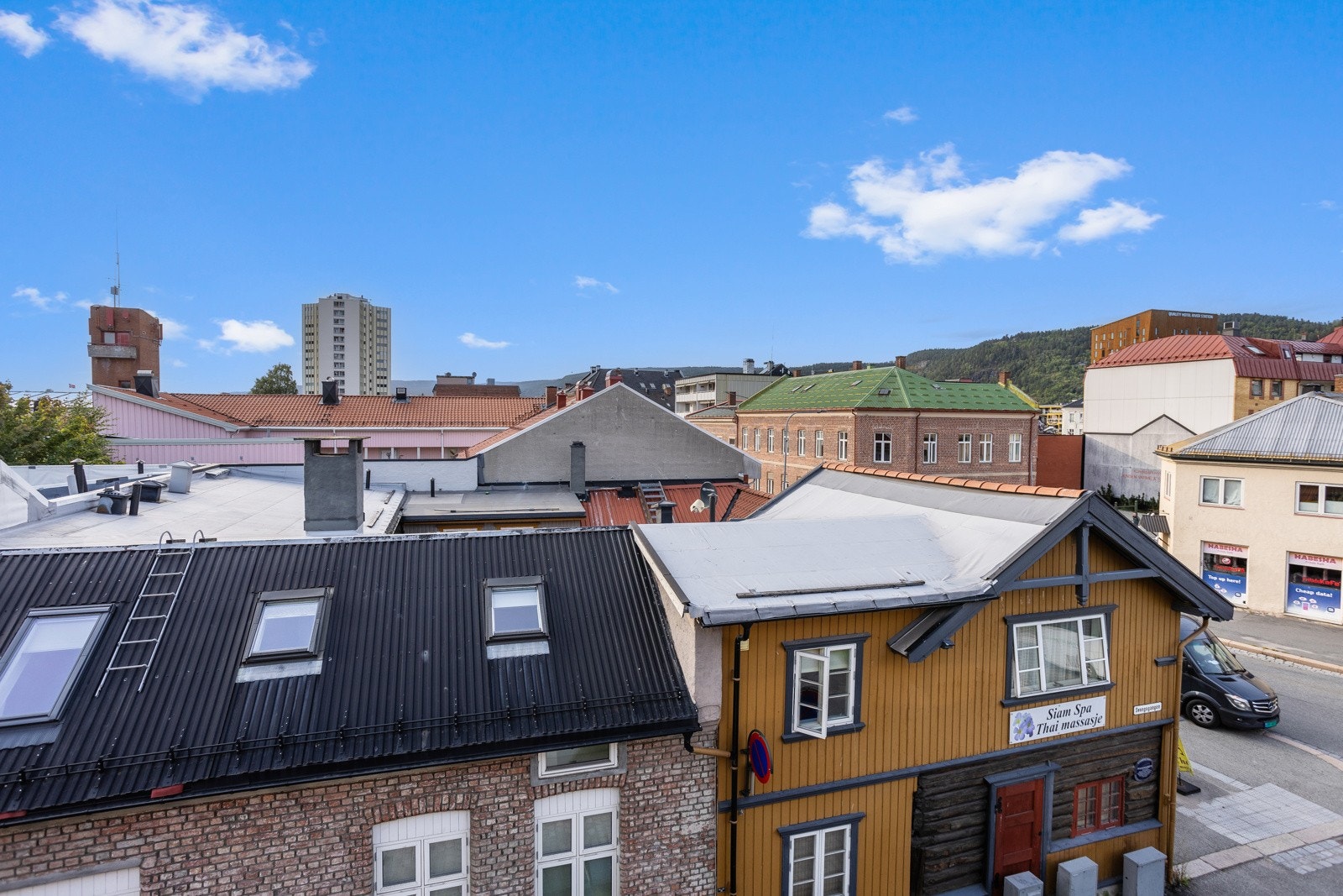 Utsikt fra terrassen. Galleribilde