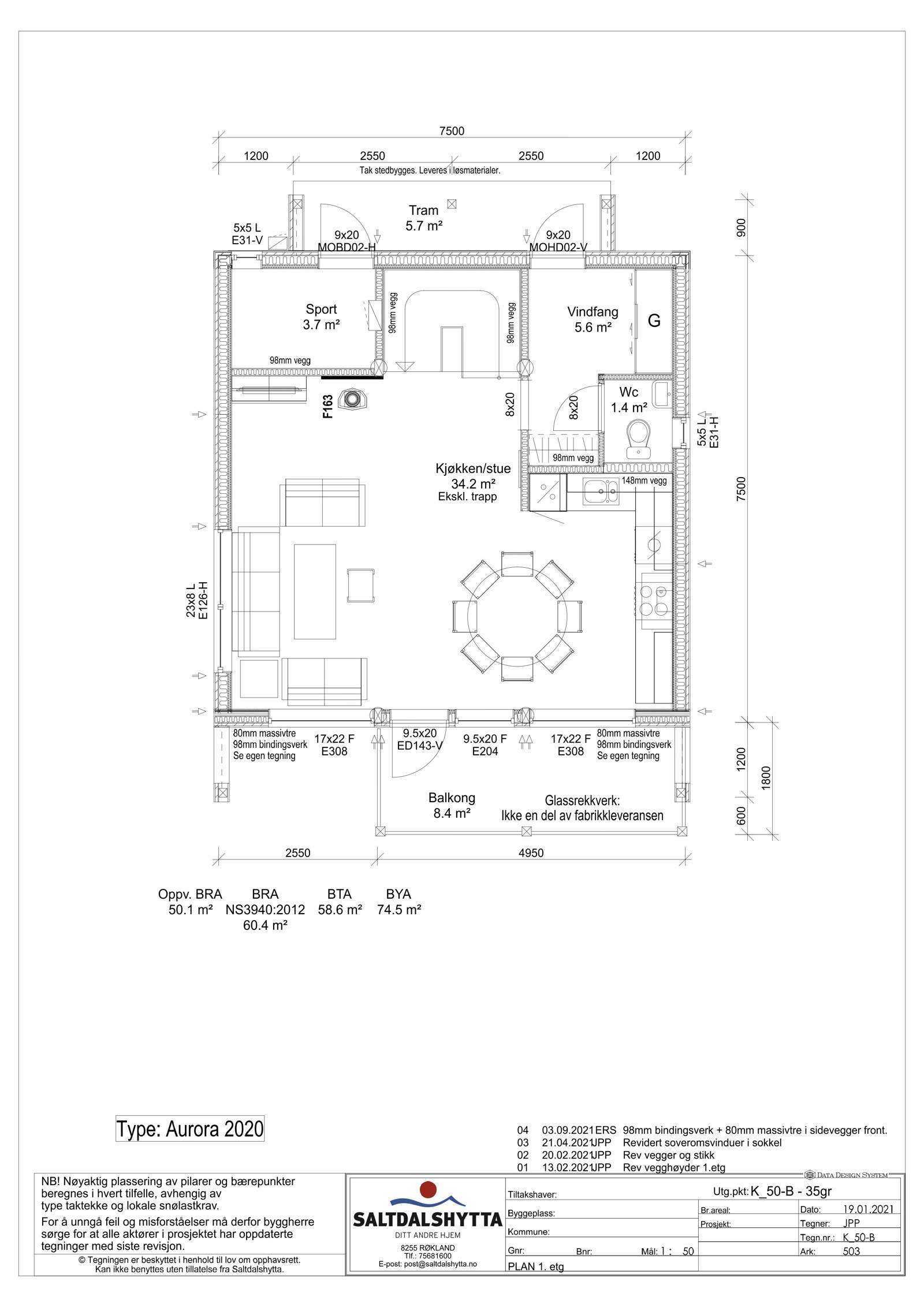Plantegning 1 etg Galleribilde