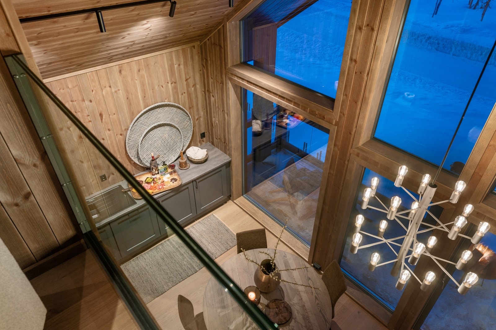 Bilde er tatt fra tilsvarende hytte på enden som er ferdigstilt. Avvik kan forekomme. Galleribilde