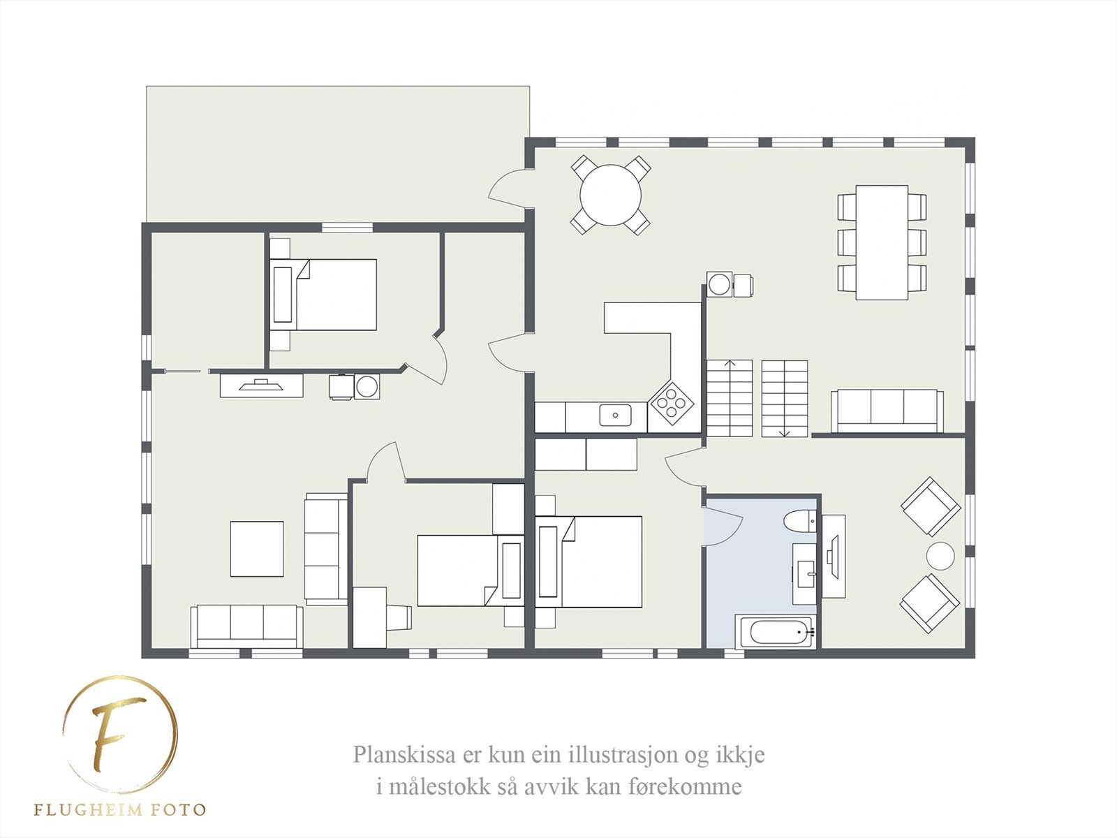 Planteikning - 3. Plan og 4. Plan Galleribilde