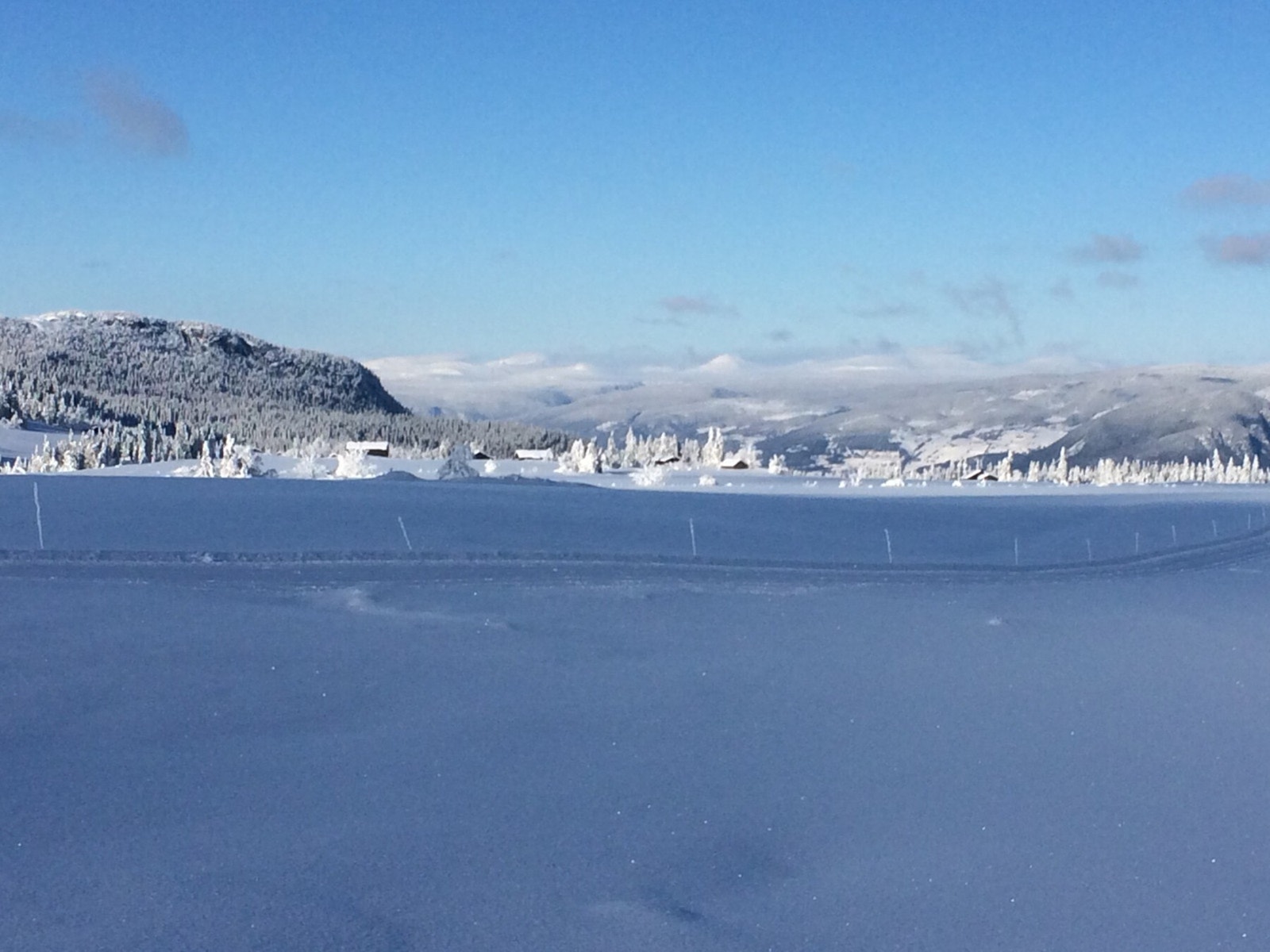 Vakkert vinterlandskap Galleribilde