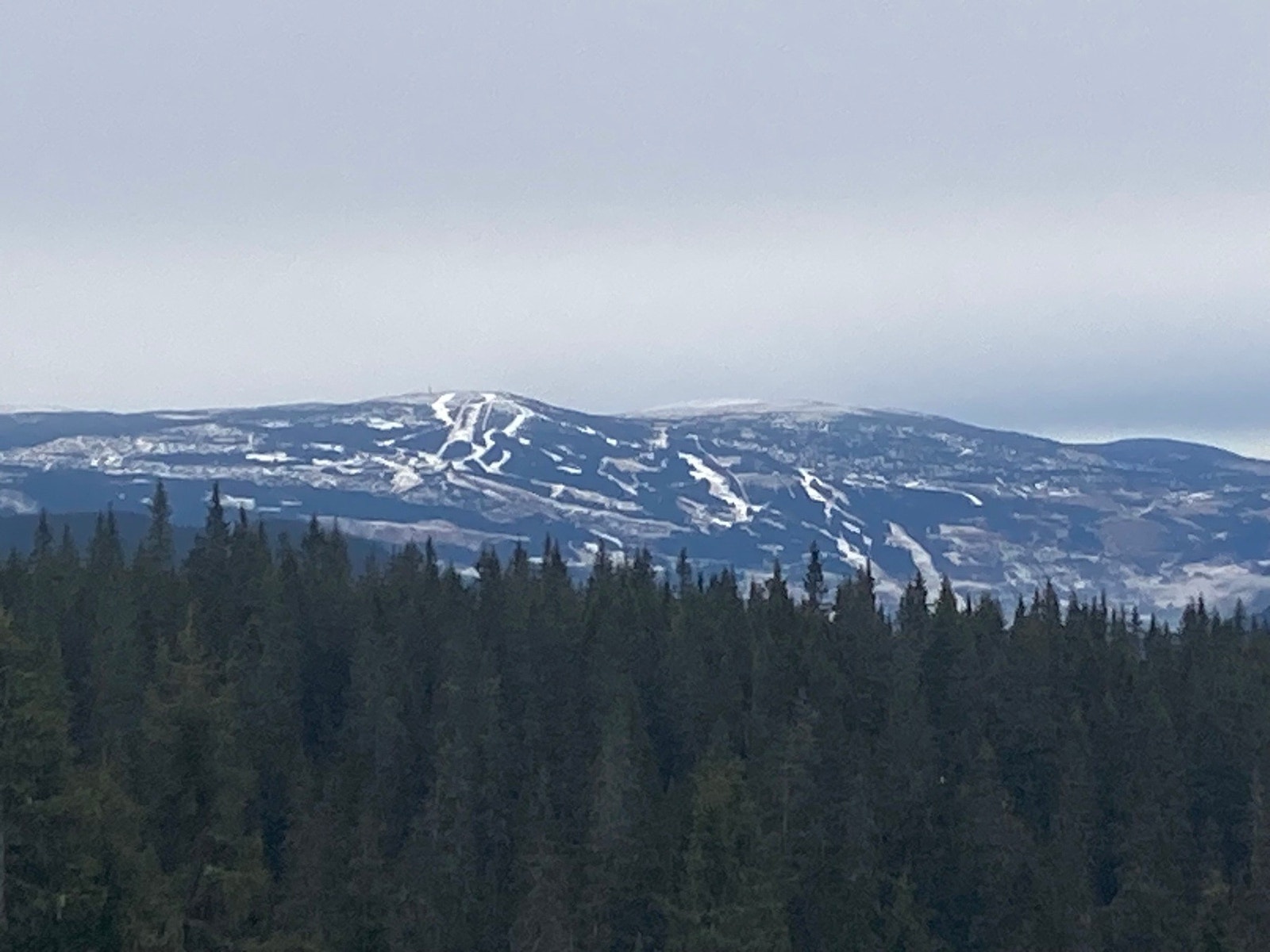 Utsikt fra tomta mot Hafjell Galleribilde