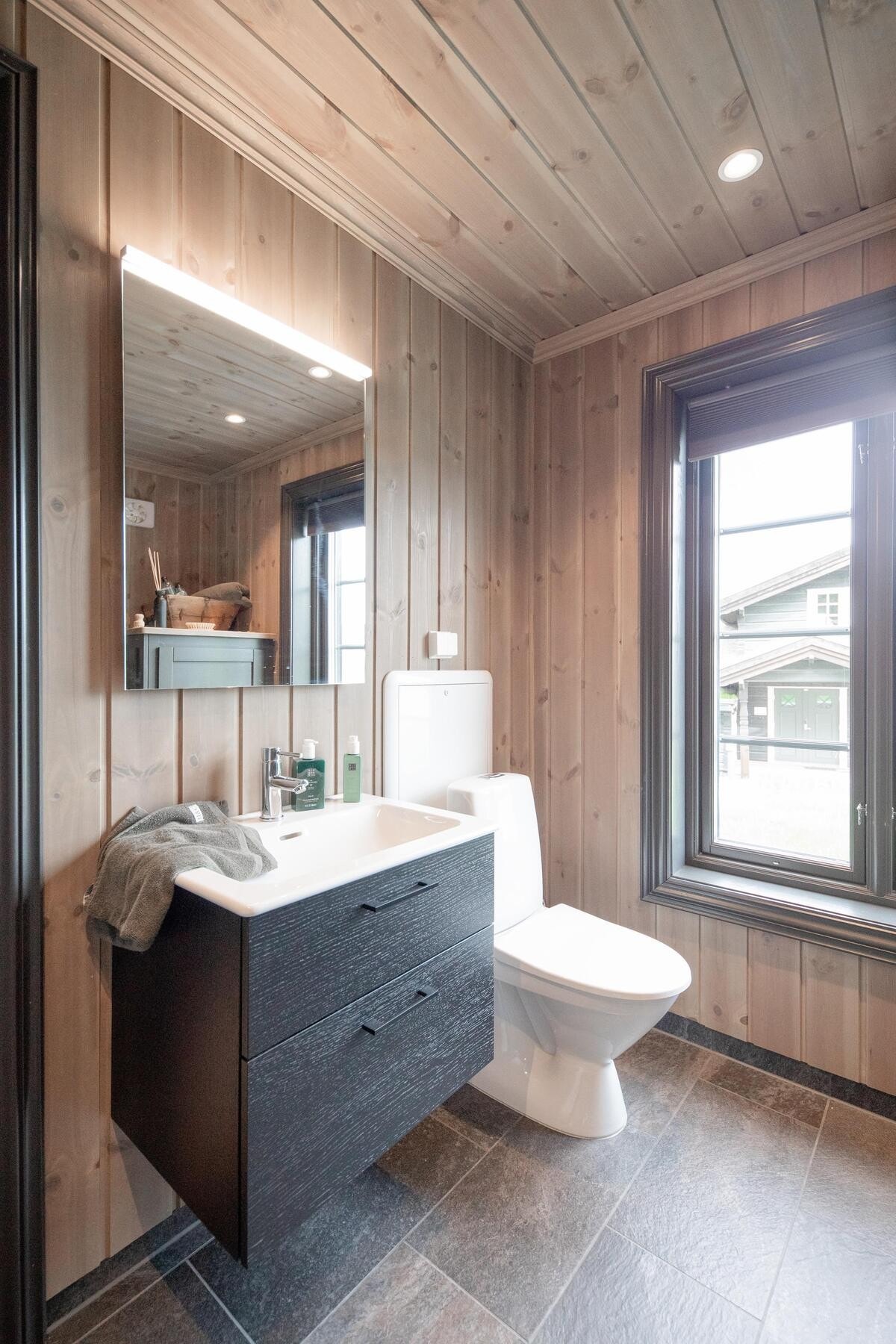 Foto fra bad 1 i visningshytte. Galleribilde