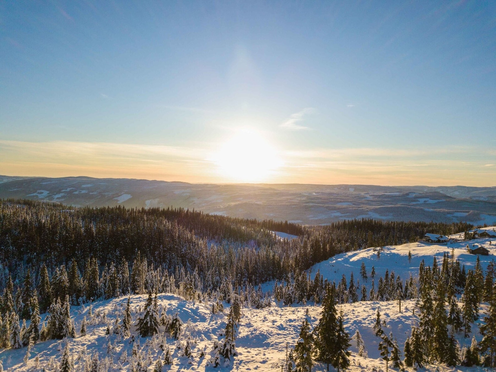 Dronebilde mot Hafjell mot sørvest Galleribilde