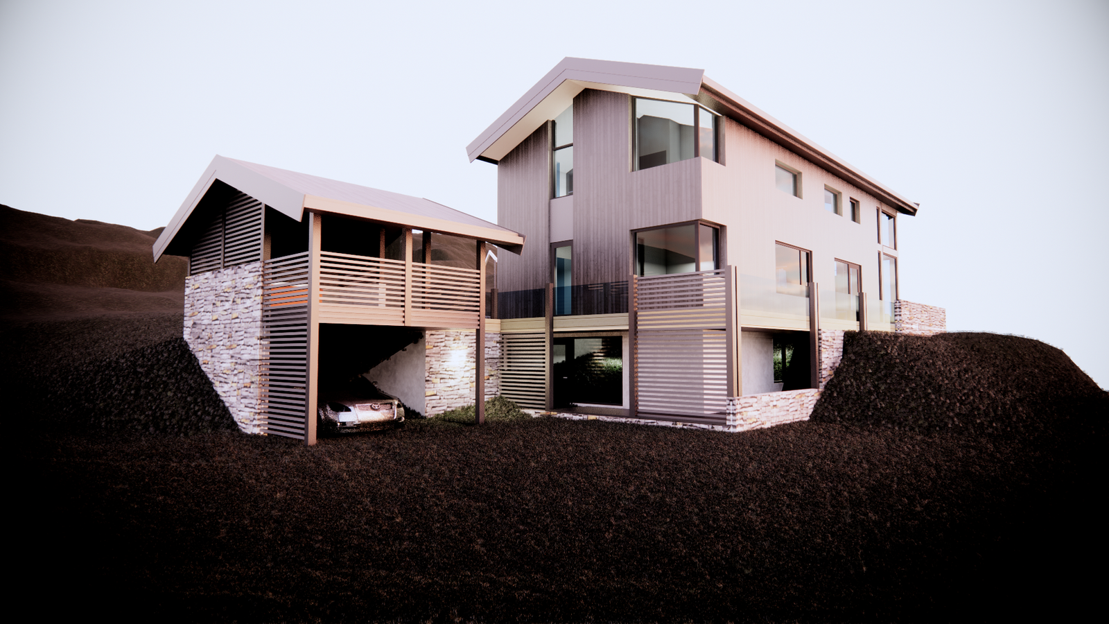 Illustrasjon. Garasje/ uthus skal være frittliggende. Galleribilde