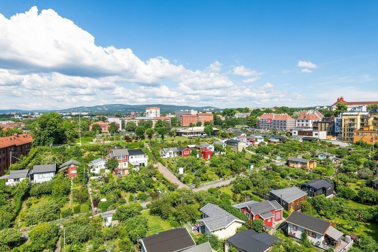Ikke langt fra boligen ligger Rodeløkkens naturskjønne kolonihager. Galleribilde