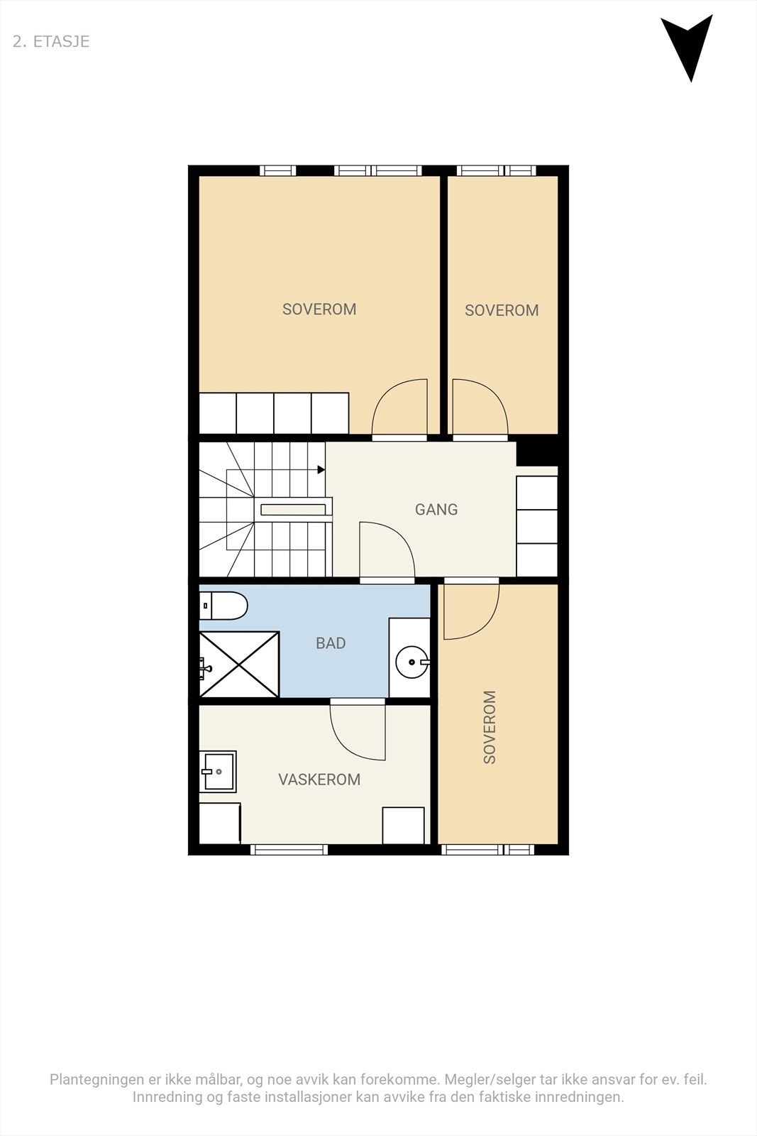 Plantegning - 2,etasje. Galleribilde