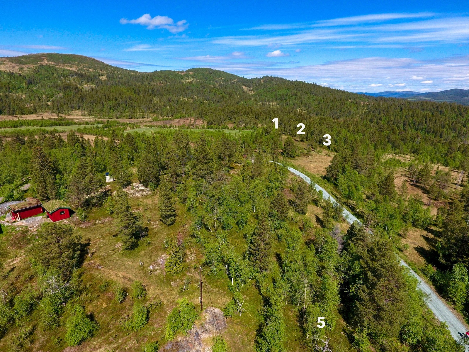 Tomtene er lett tilgjengelig for egenvisning. Her ser vi mot nord Galleribilde