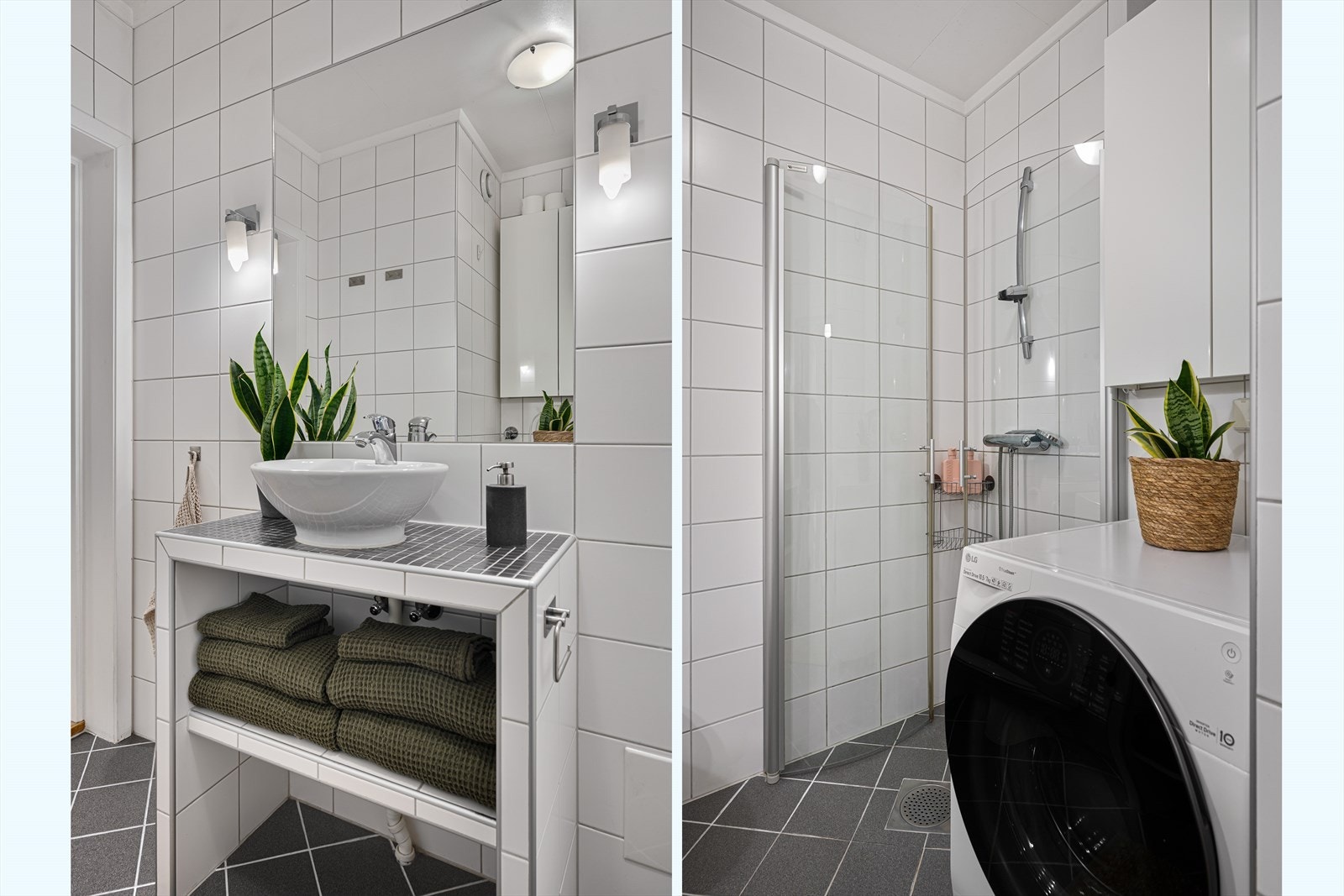 Plassbygd servantløsning med hylle for oppbevaring. Galleribilde