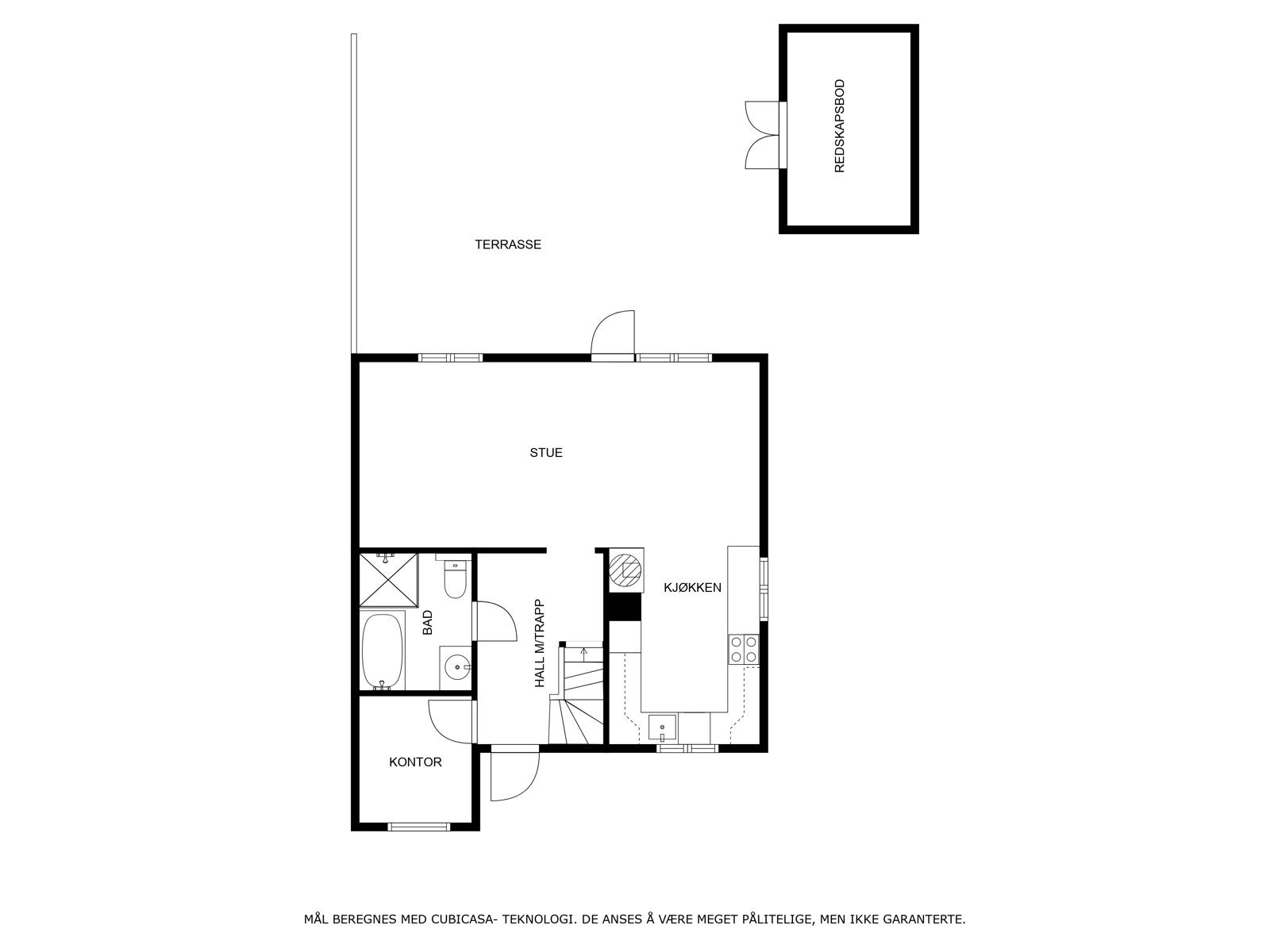 Plantegning 1. etasje Galleribilde