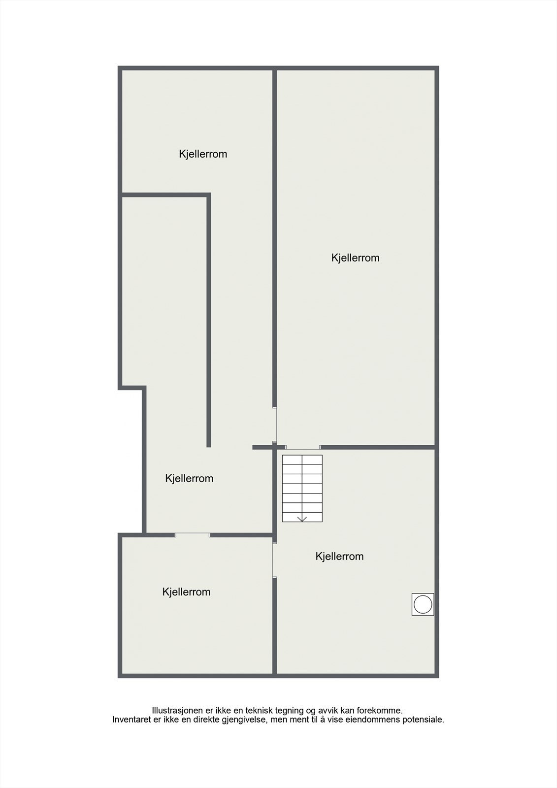 Planskisse av kjelleretasjen. Galleribilde