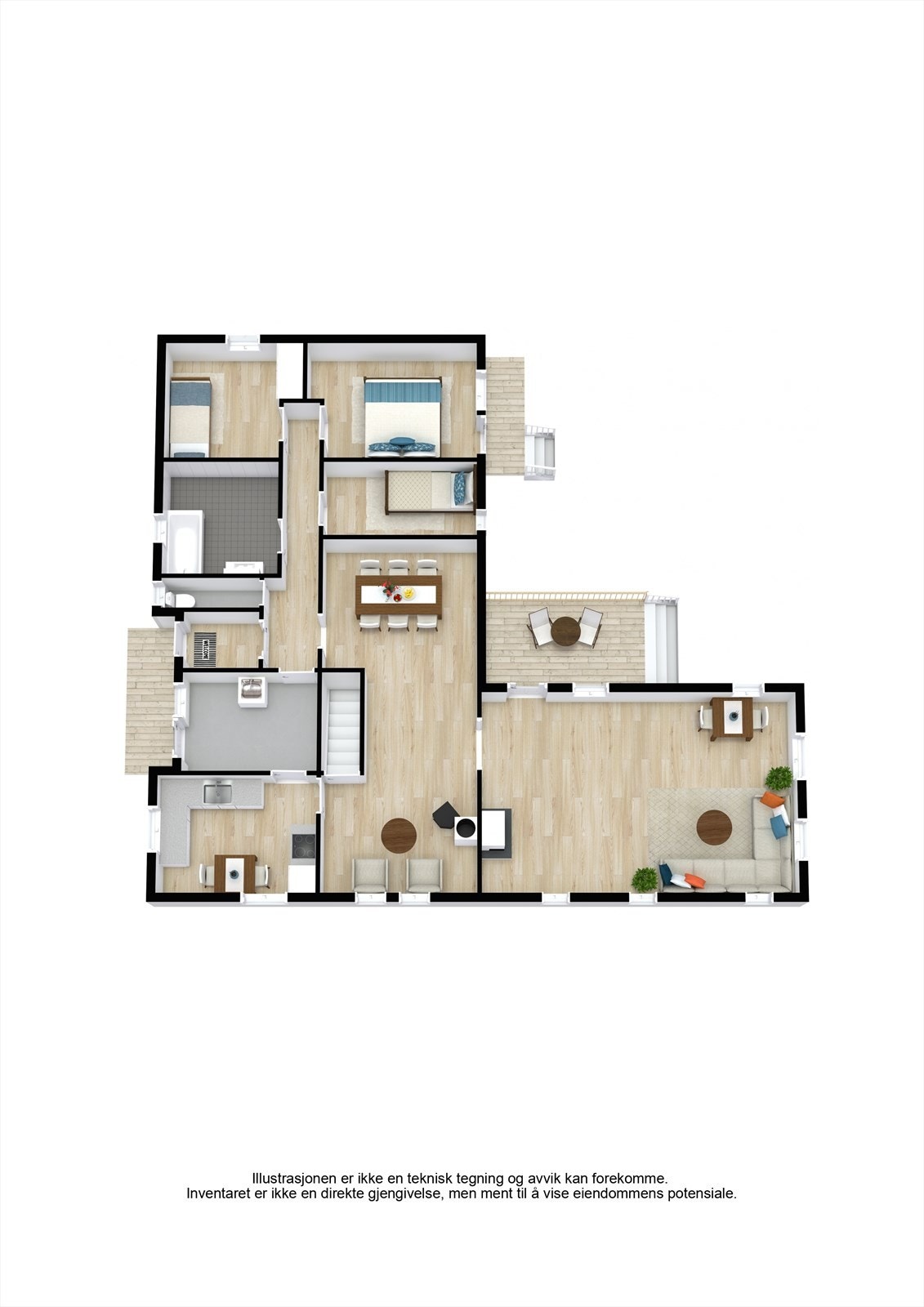 Planskisse over boligen. Galleribilde