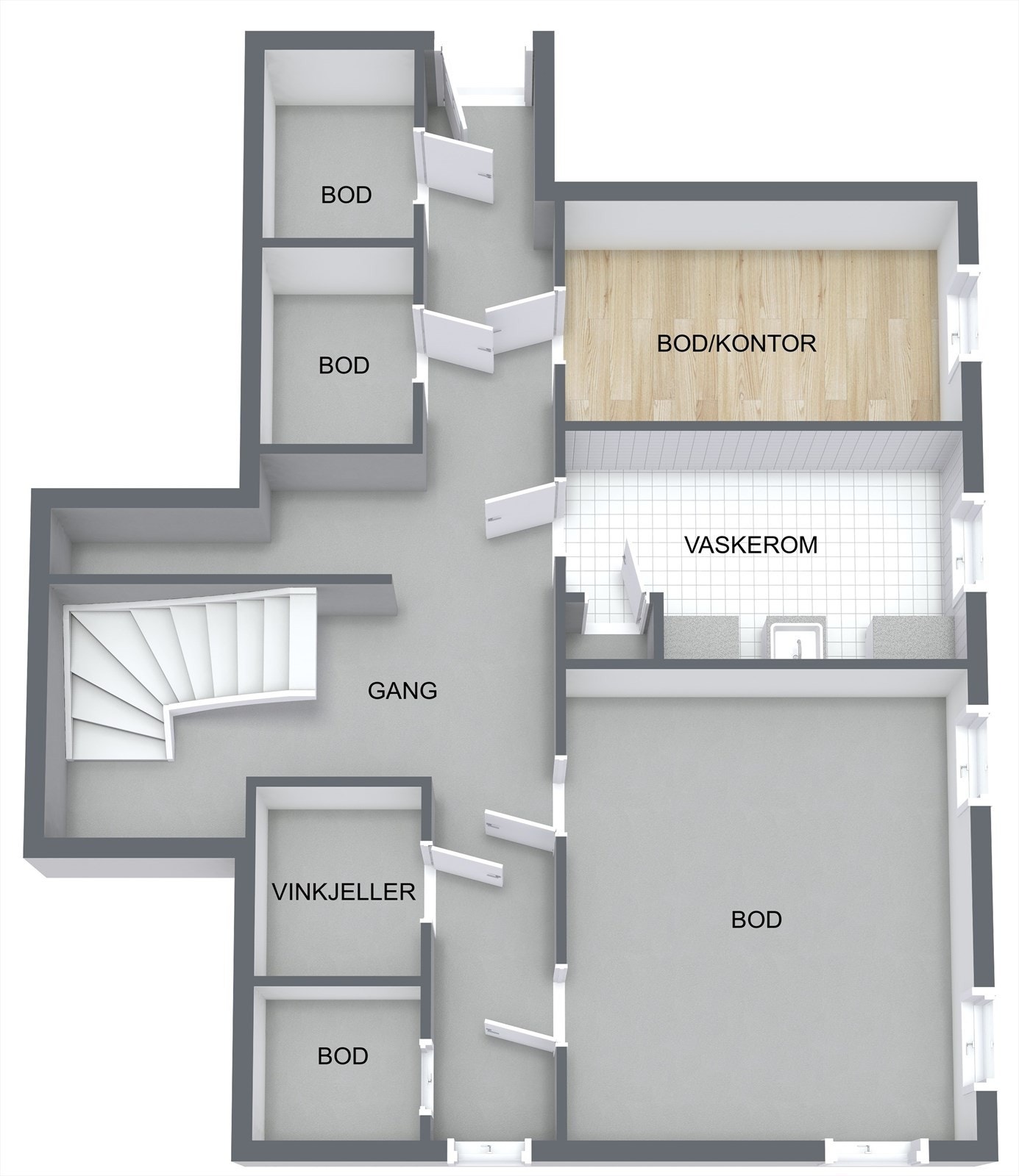 Plantegning kjelleretasjen. Galleribilde