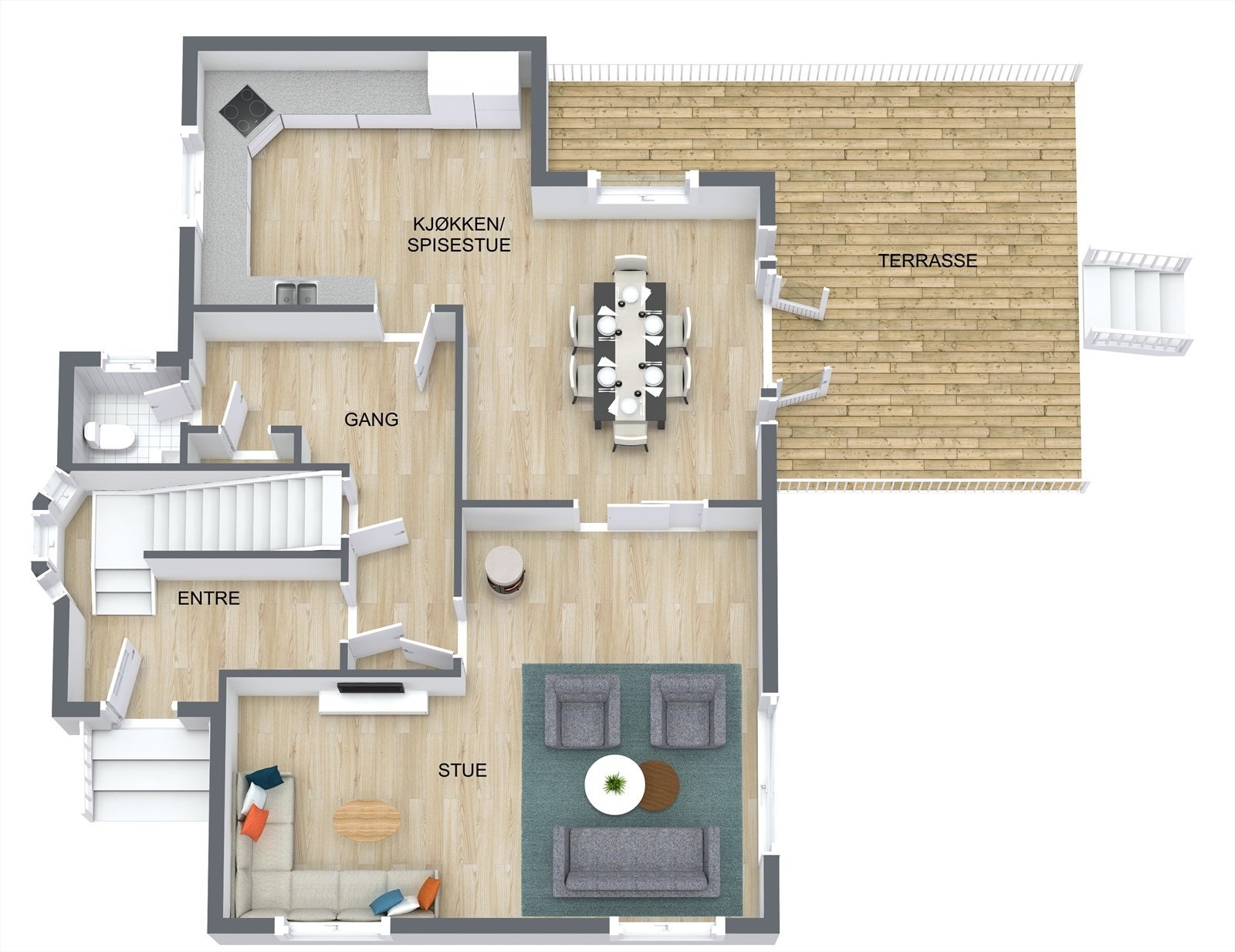 Plantegning 1. etasje. Galleribilde