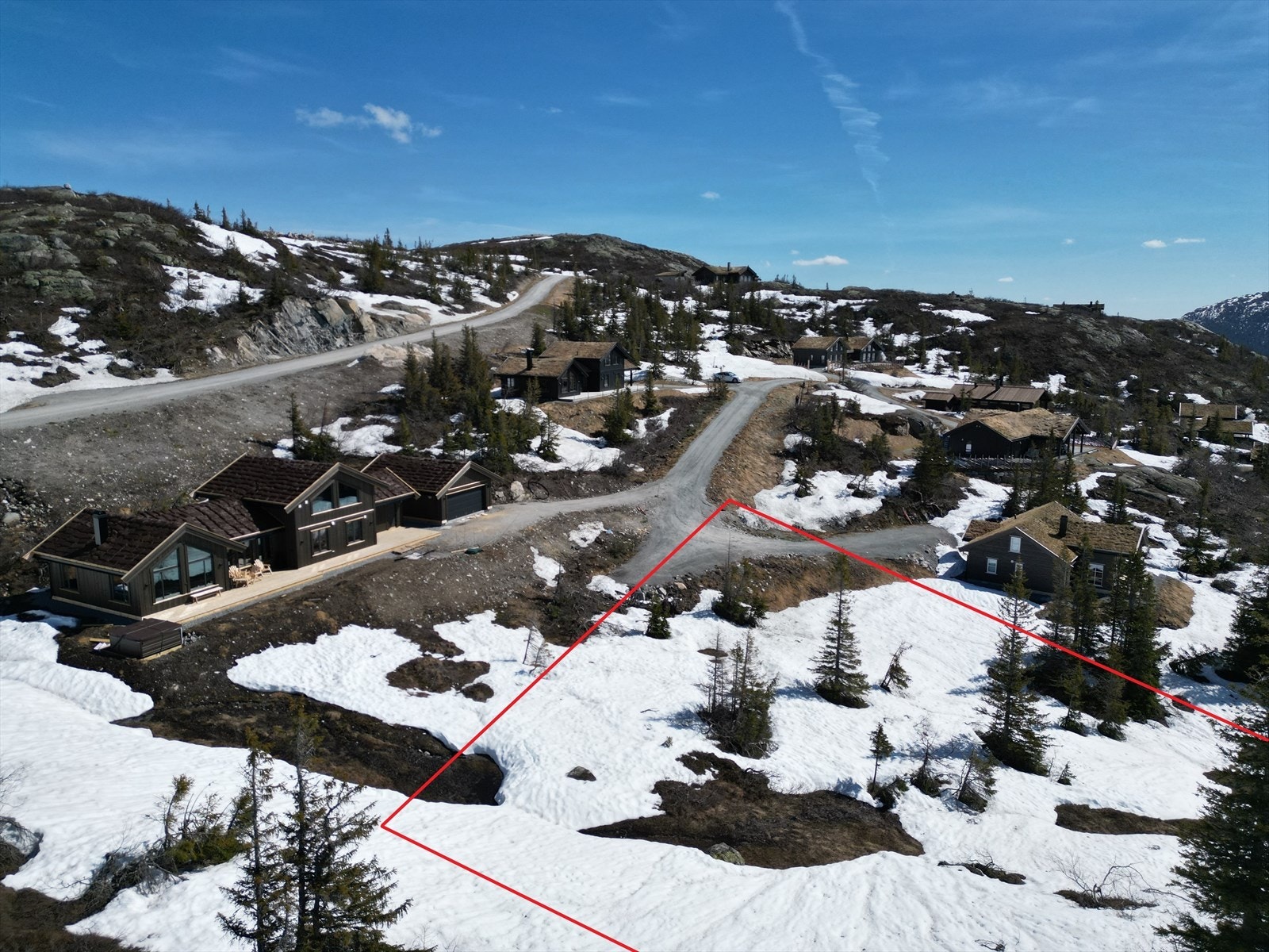 Tomten er på hele 1 773 m2 og ligger ca. 934 moh. Galleribilde