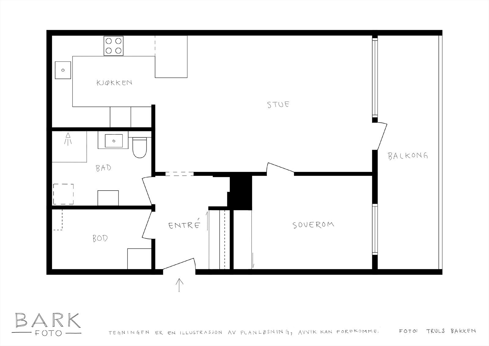 Leiligheten er stor, og har suveren planløsning. Intern bod, samt ekstern rett ved leilighetsdør. Galleribilde