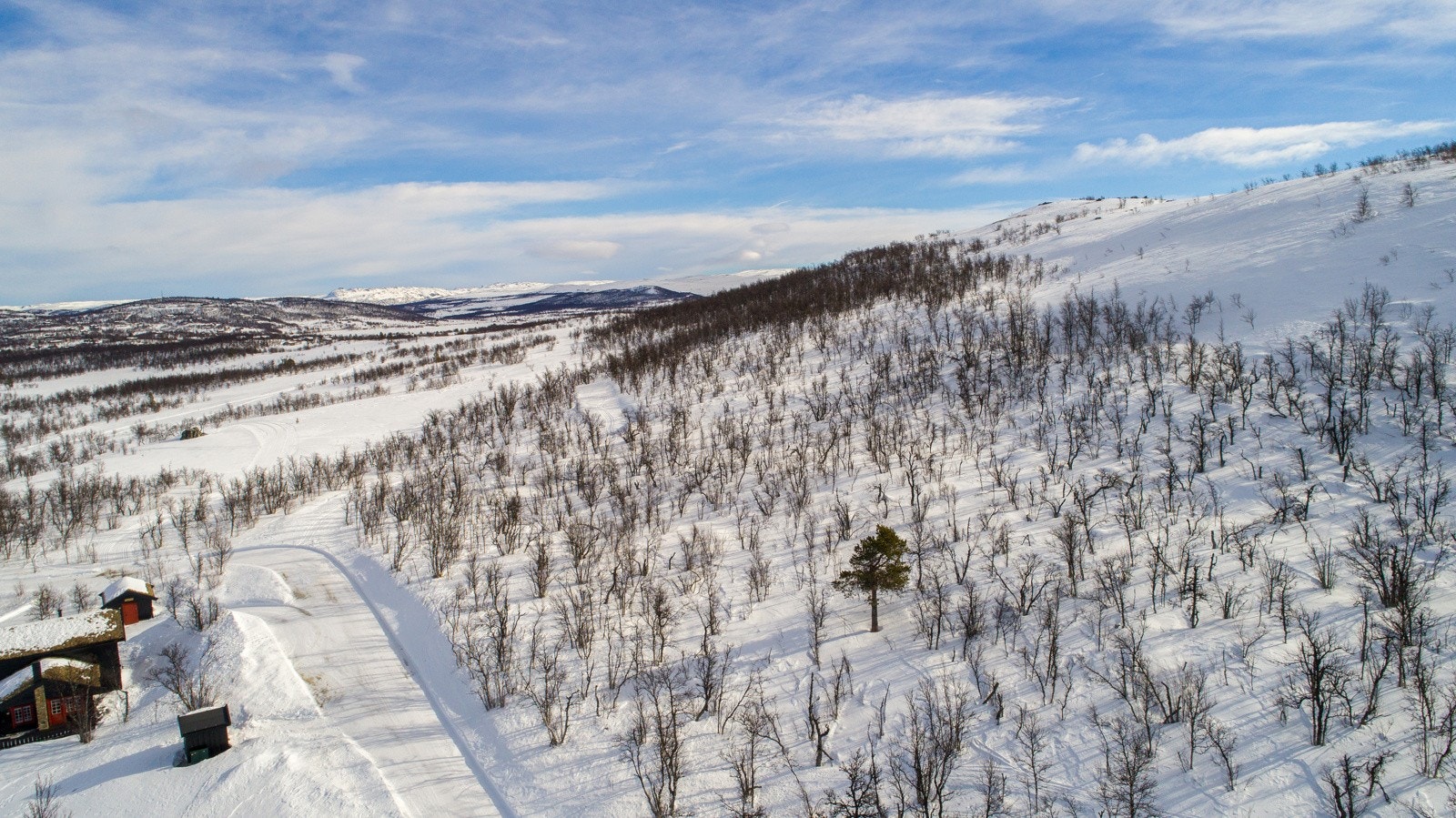 Området med nye tomter som er lagt ut for salg Galleribilde