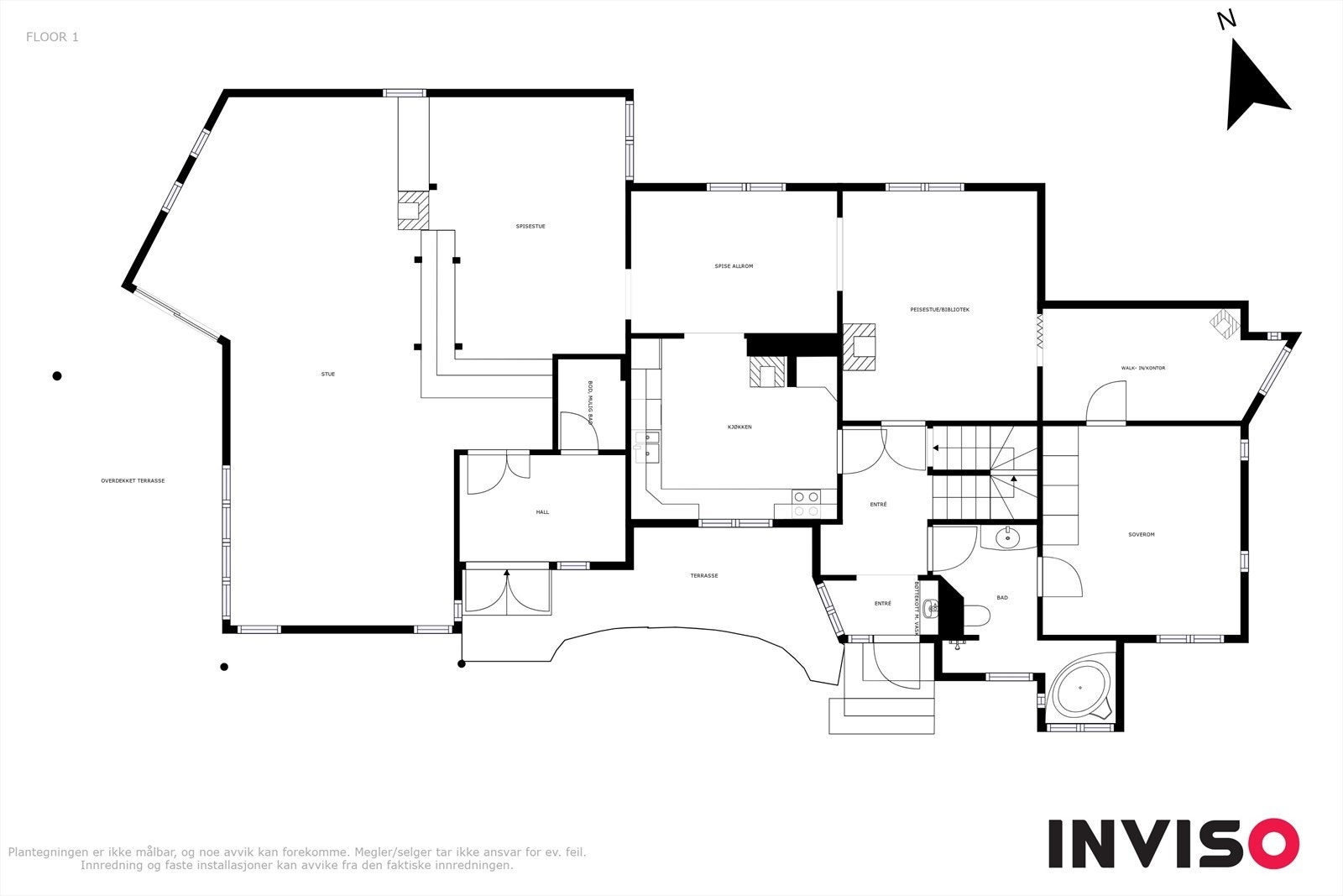 Plantegning 1. etg Galleribilde