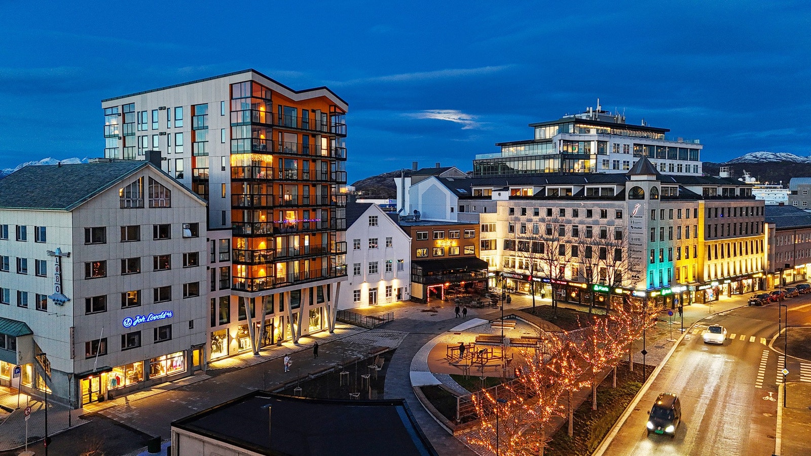 Løvoldgården ble ferdigstilt i 2023 og ligger midt i bykjernen Galleribilde