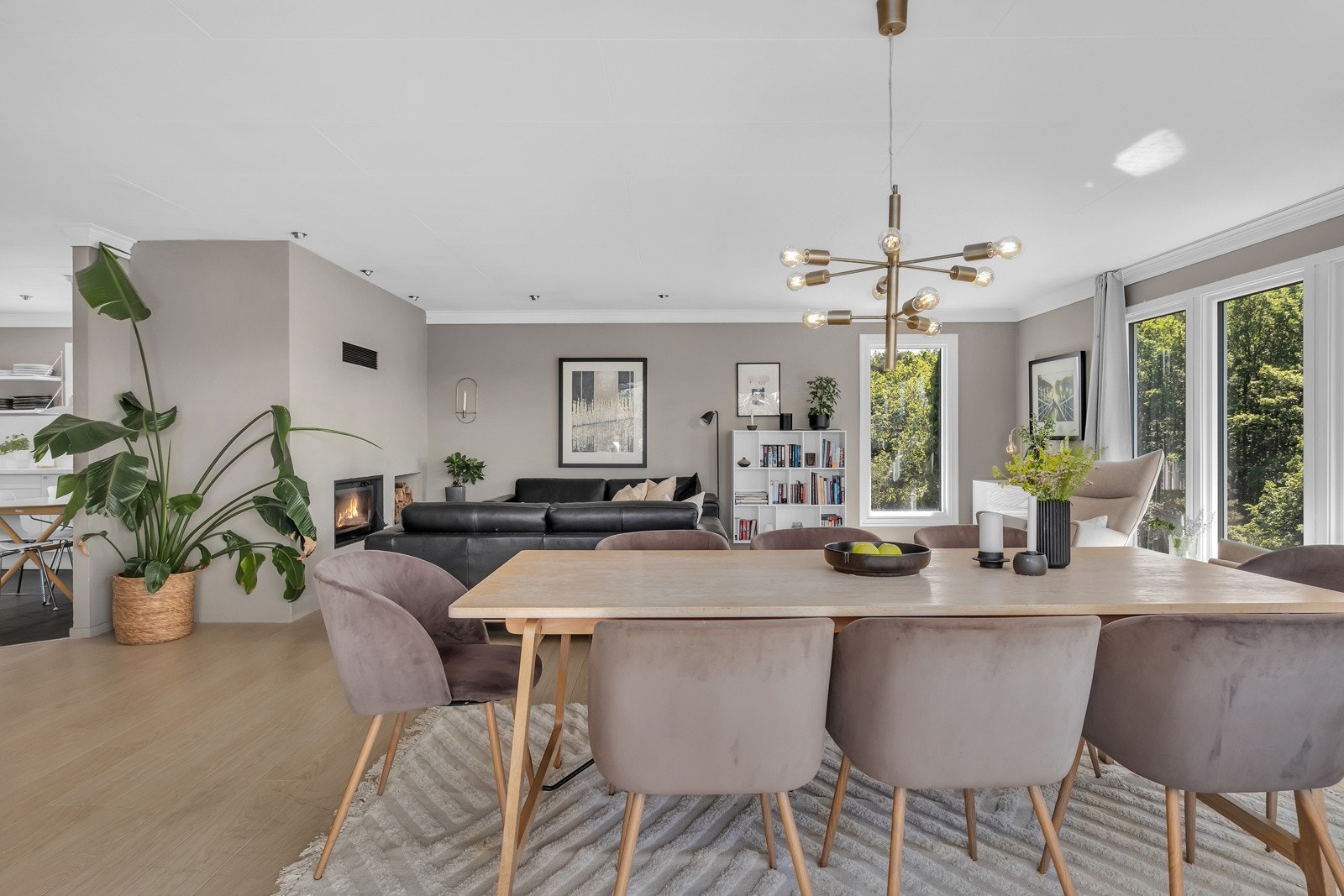 Stue med direkte utgang til solrike uteplasser. Galleribilde