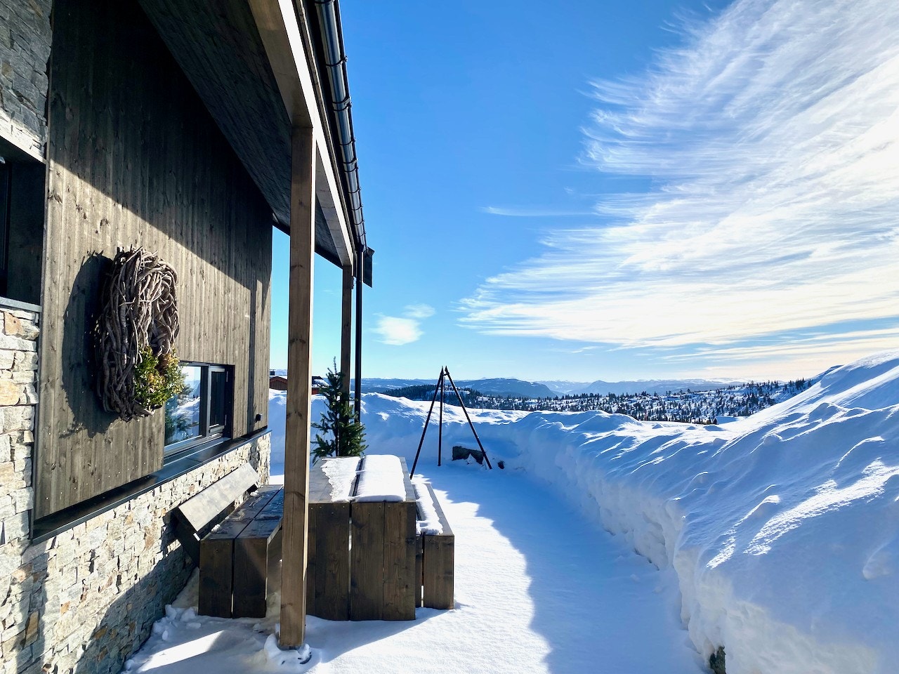 Vakker utsikt. Bilde fra ferdigstilt og solgt hytte. Galleribilde