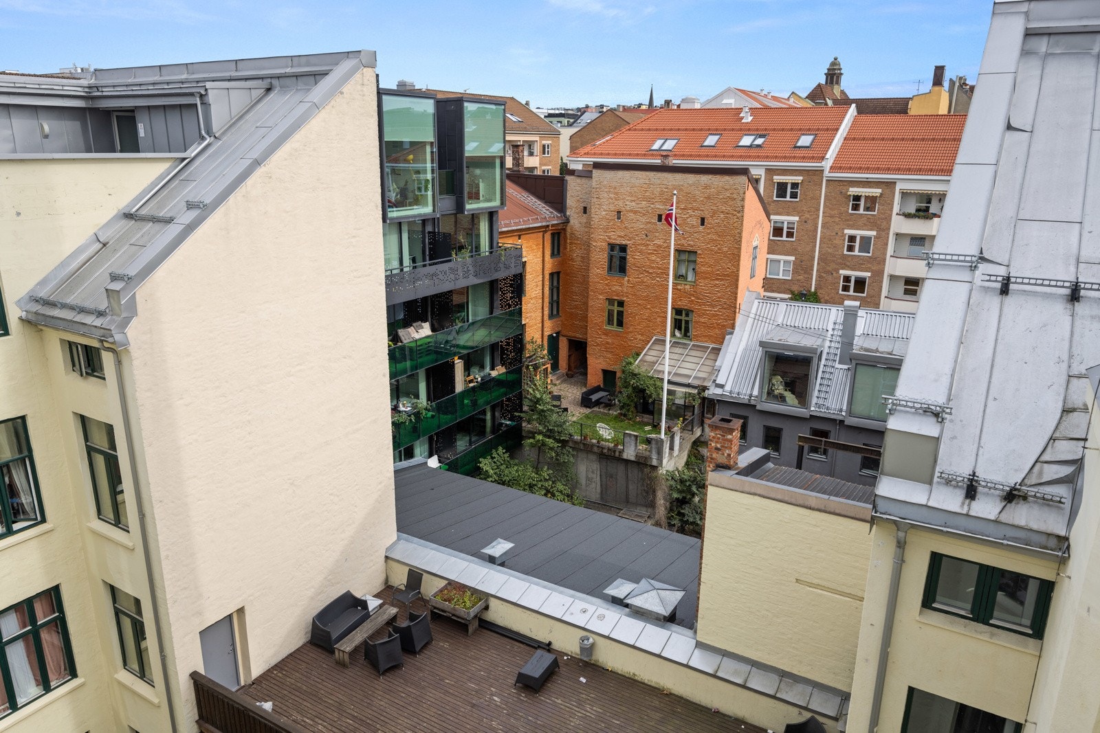 Felles takterrasse i 3. etasje. Galleribilde