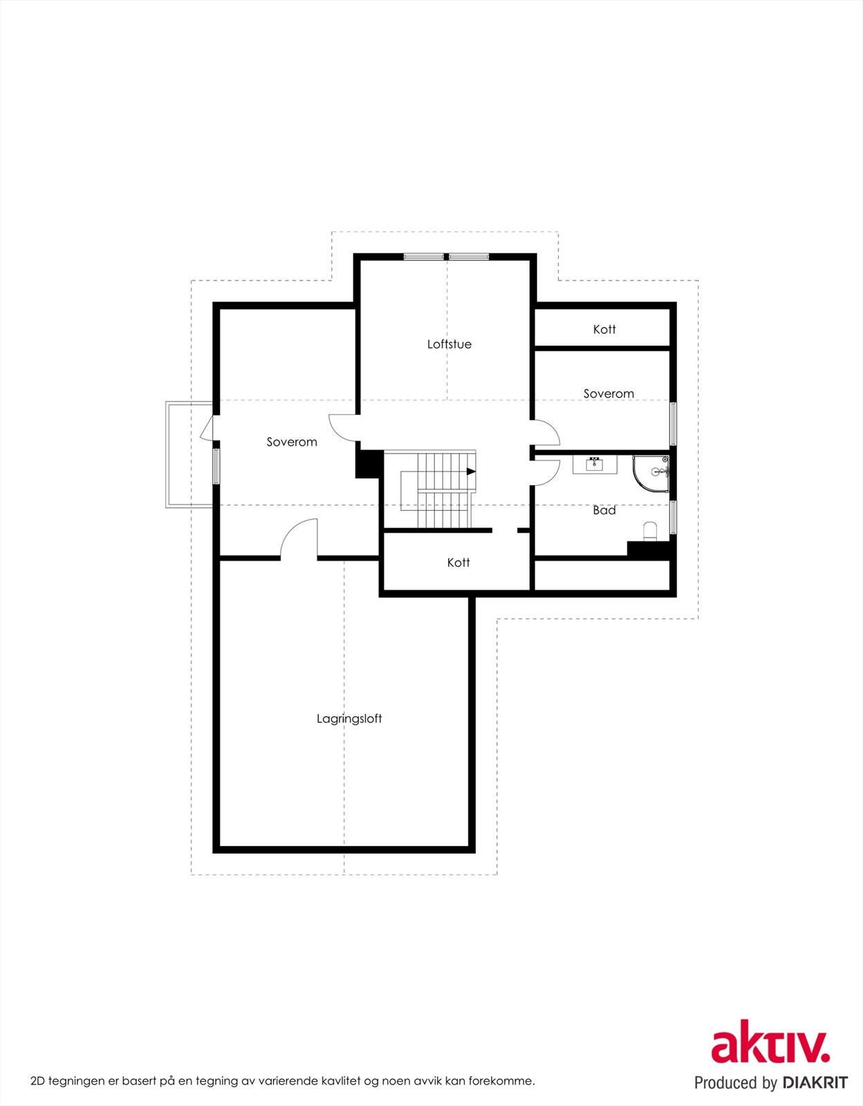 Plantegning loft Galleribilde