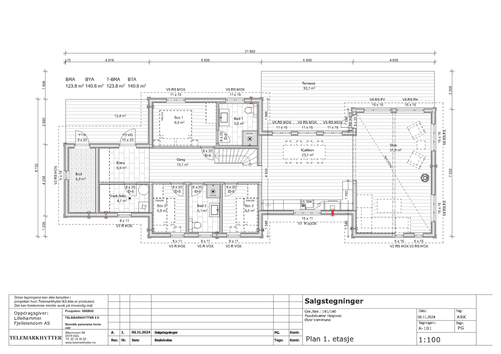 Plantegning hovedplan Galleribilde